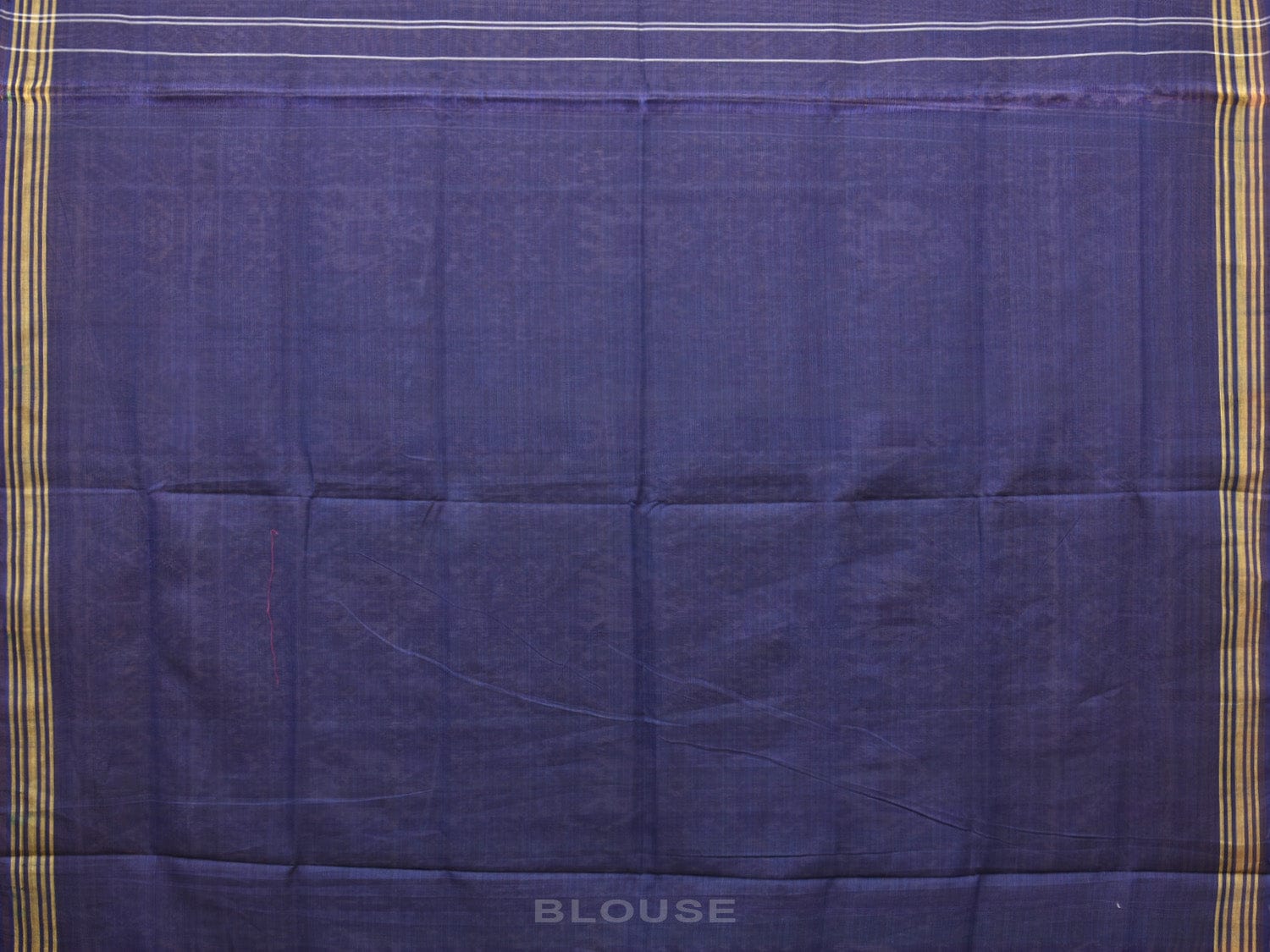 Dark Blue Ikat Cotton Handloom Saree with Elephant Design i0780