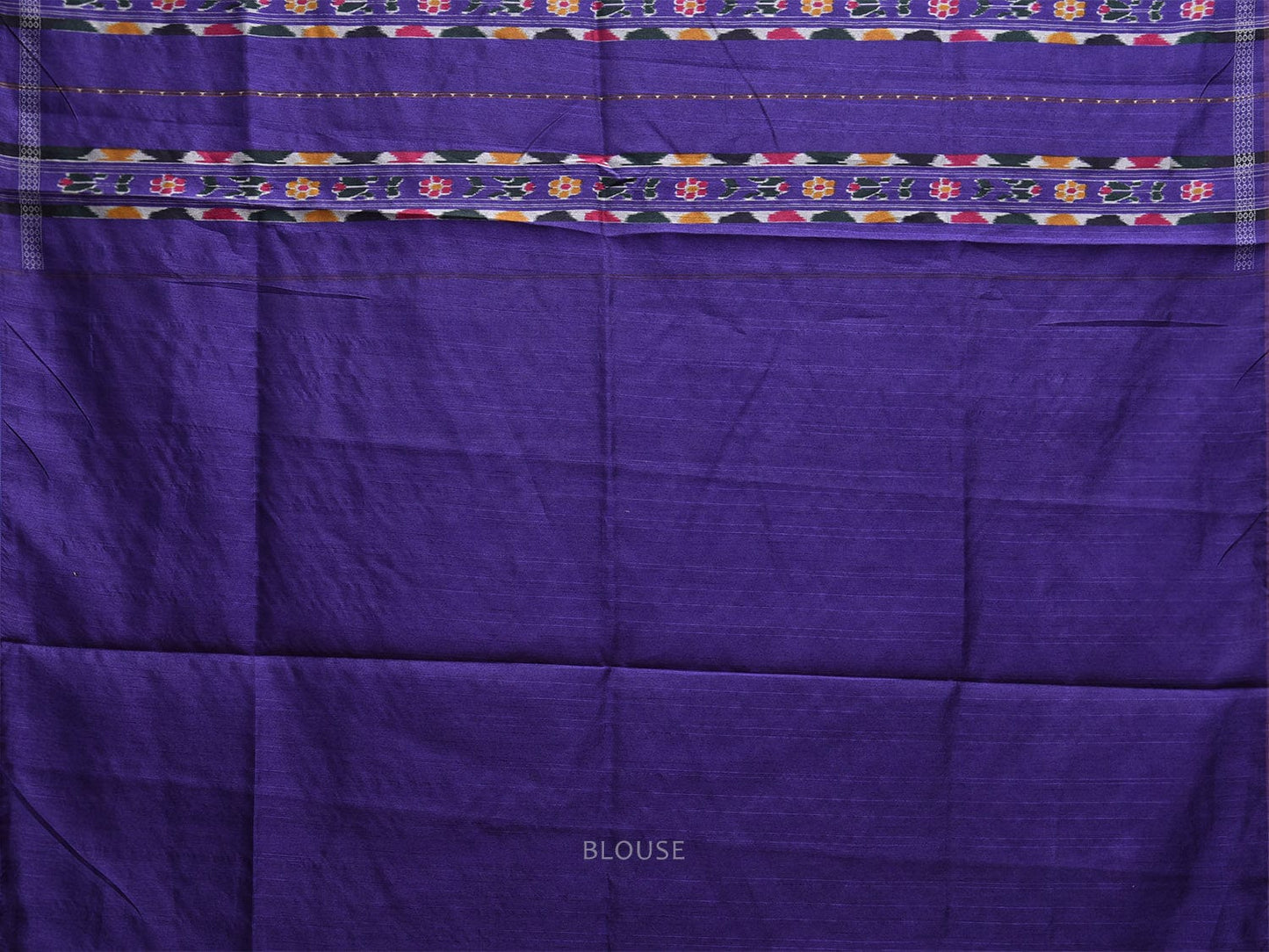 Dark Blue Ikat Viscose Silk Saree with Strips Body and Pallu Design o0672