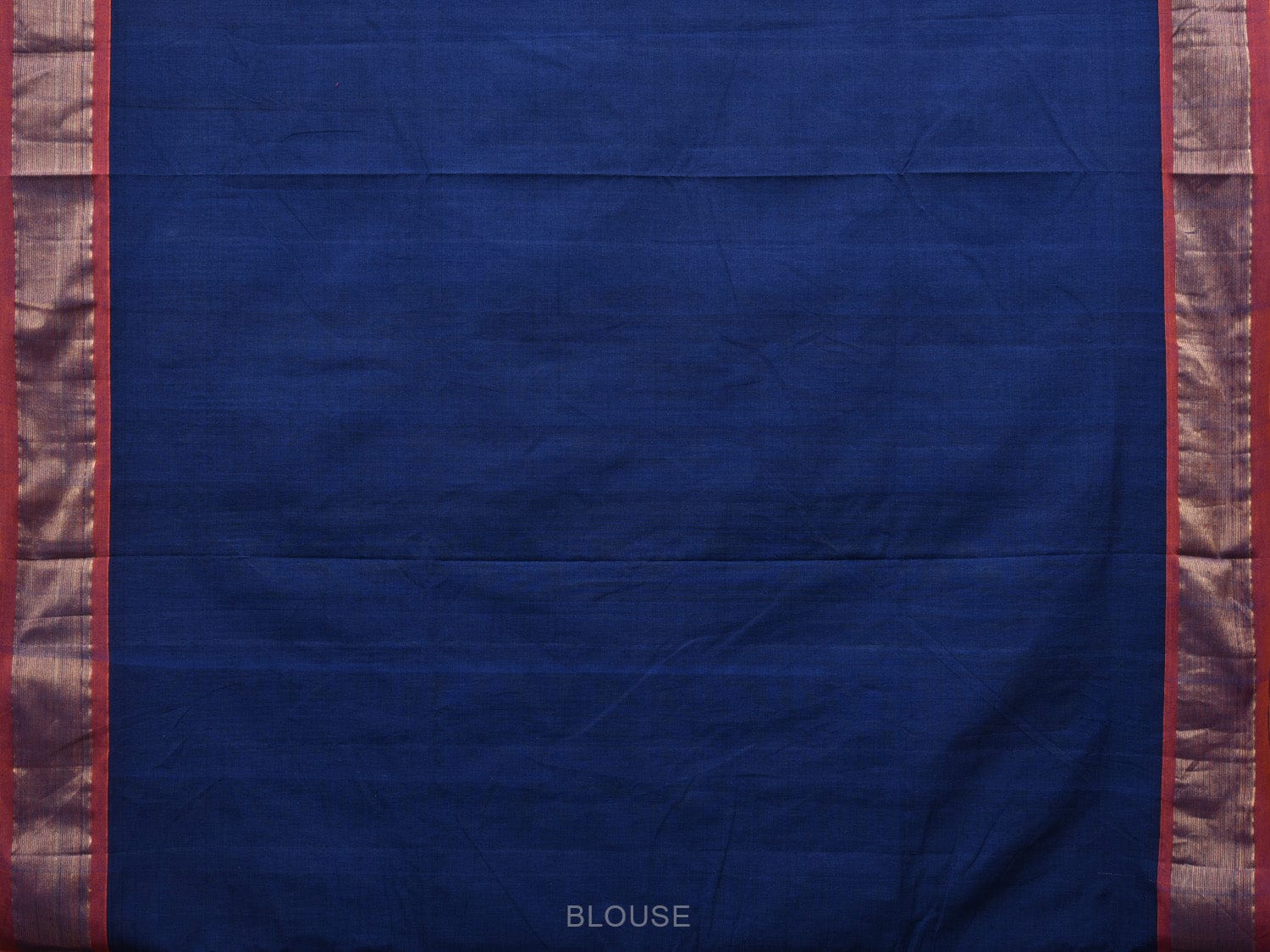 Dark Blue Paithani Cotton Handloom Saree with Double Pallu Design p0441
