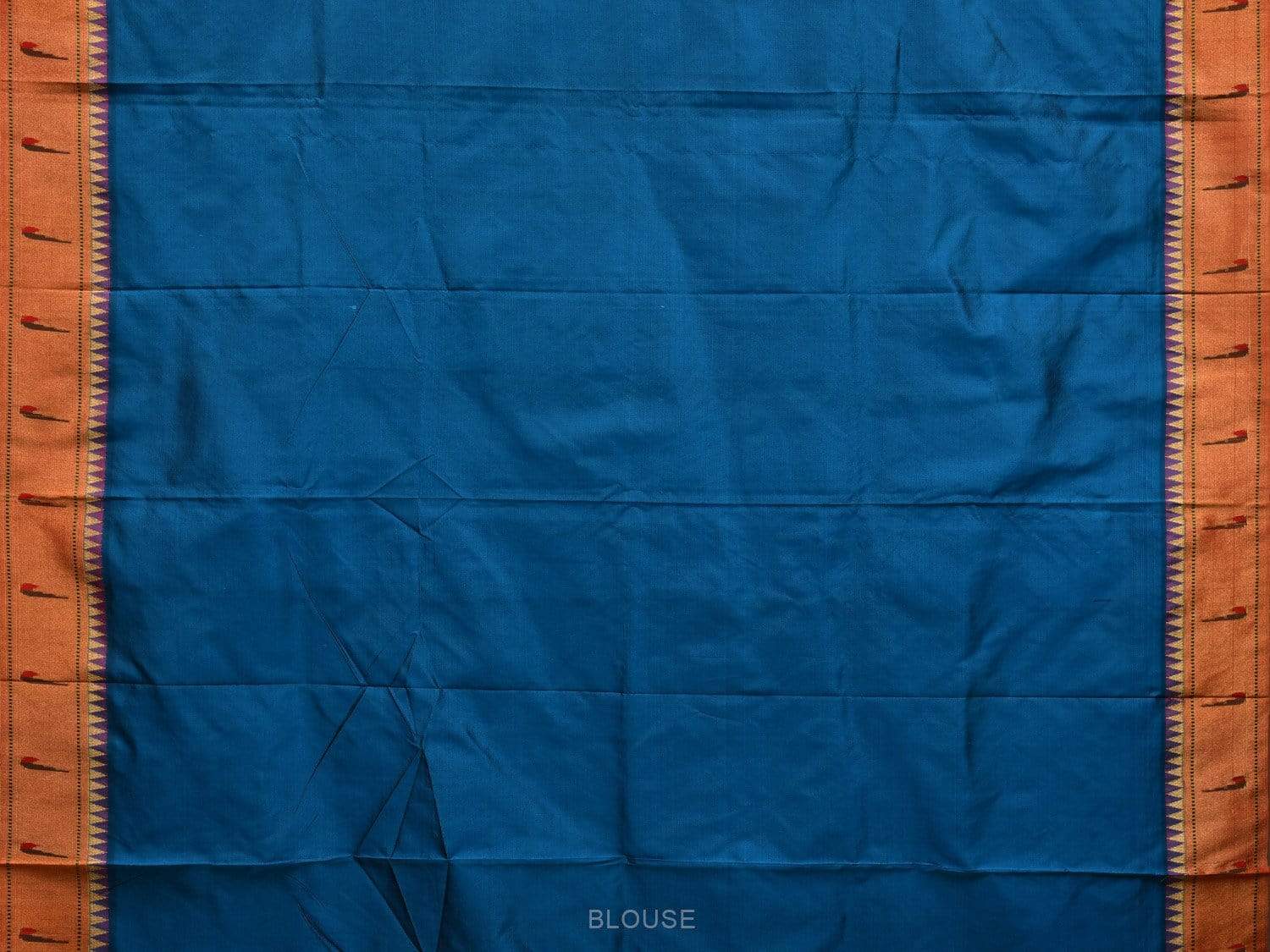 Dark Blue Paithani Silk Handloom Saree with Muniya Border Design p0386