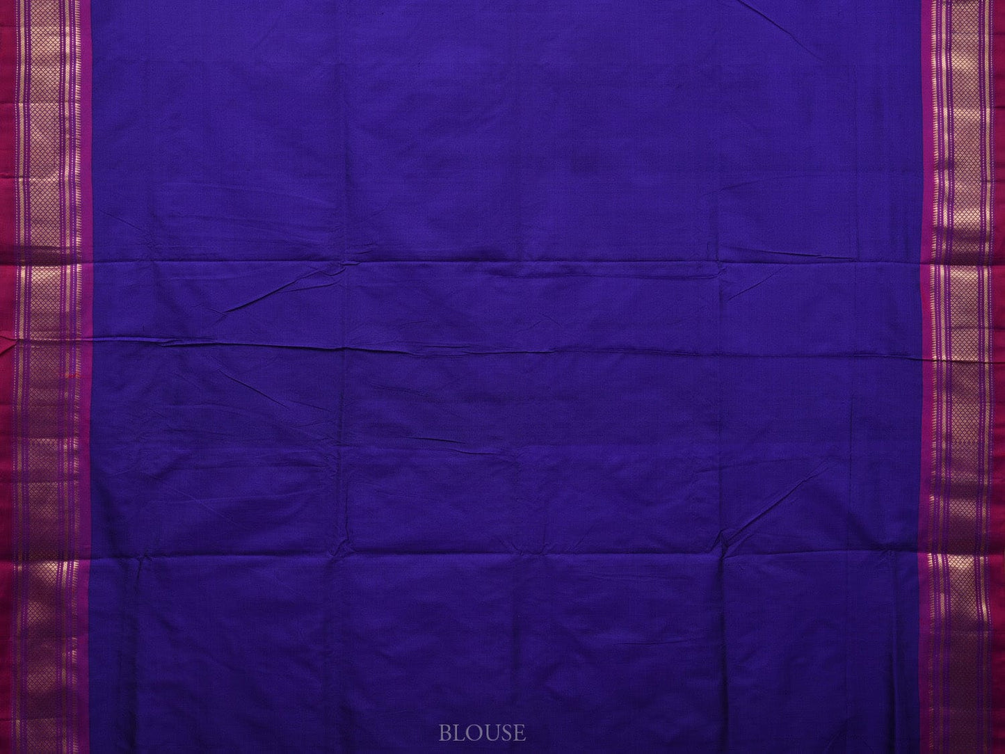 Dark Blue Paithani Silk Handloom Saree with Peacocks and Parrots Pallu Design p0462