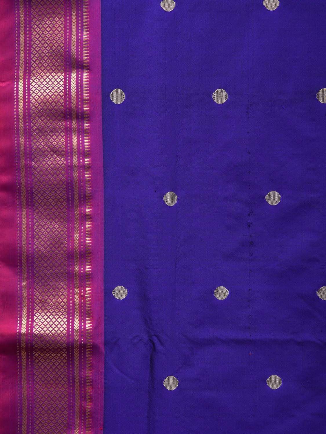 Dark Blue Paithani Silk Handloom Saree with Special Pallu Design p0404