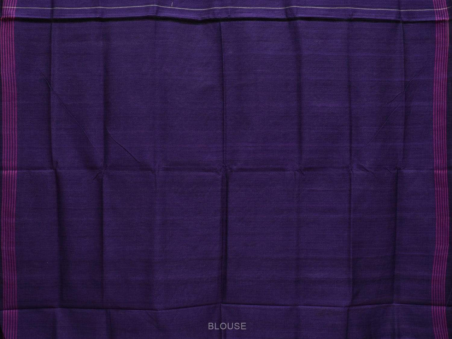 Dark Blue Pochampally Ikat Cotton Handloom Saree with All Over Body Design i0632