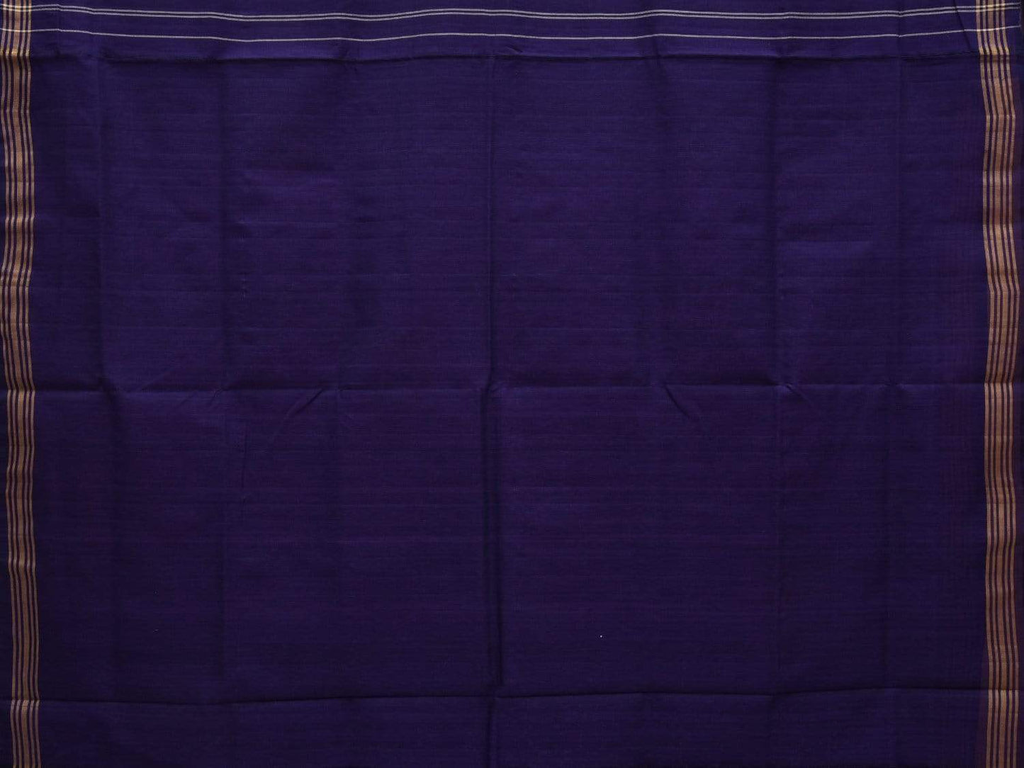 Dark Blue Pochampally Ikat Cotton Handloom Saree with All Over Body Design i0642