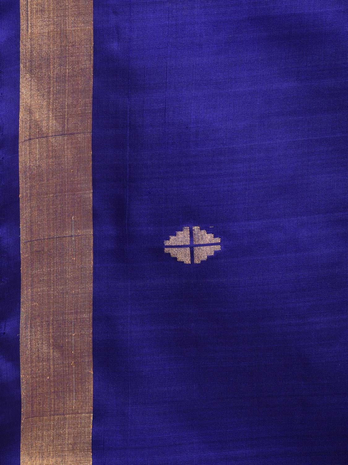 Dark Blue Uppada Silk Handloom Saree with Mango Pallu Design u2037