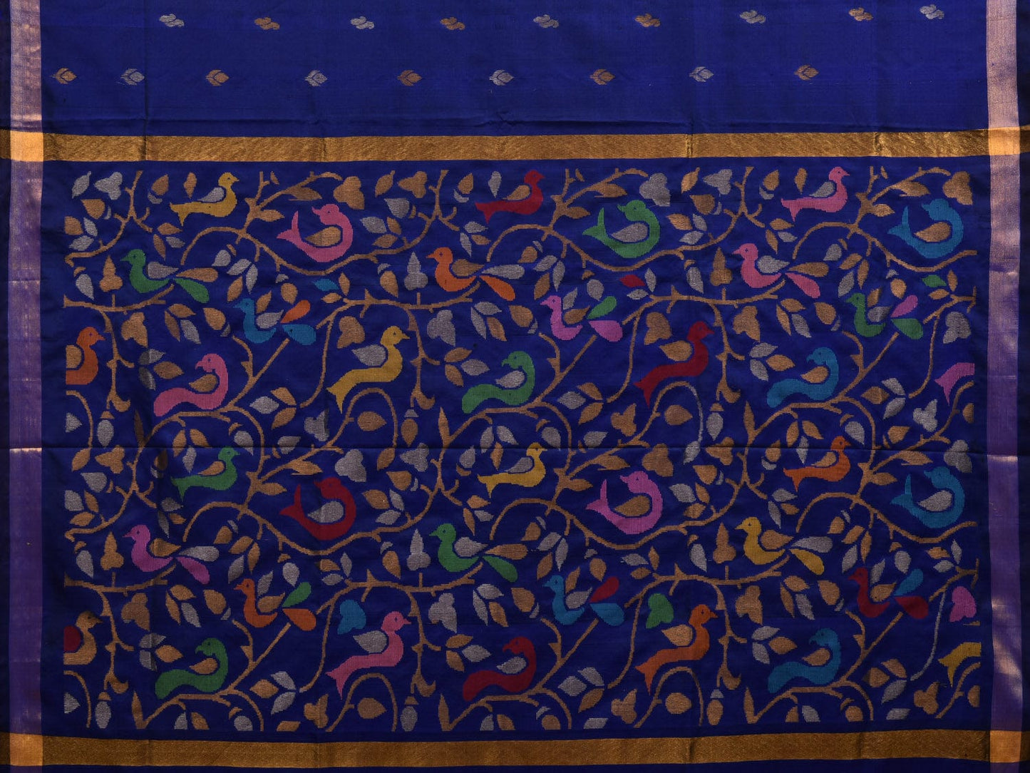 Dark Blue Uppada Silk Handloom Saree with Rich Pallu Design u1881