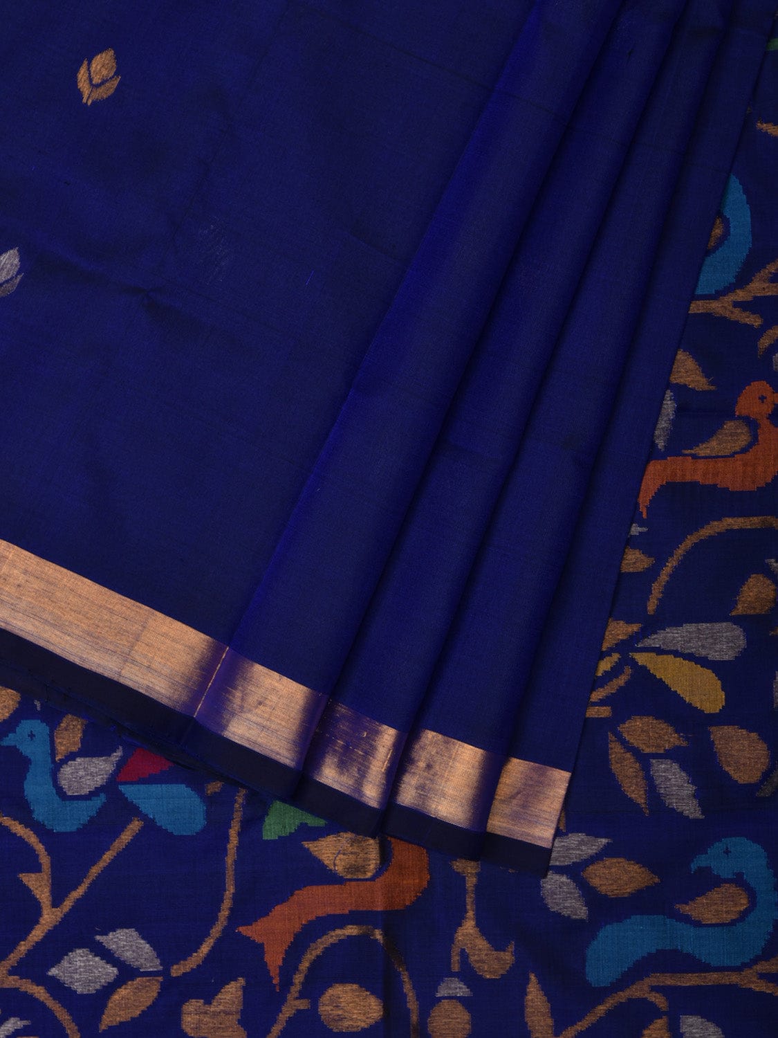 Dark Blue Uppada Silk Handloom Saree with Rich Pallu Design u1881