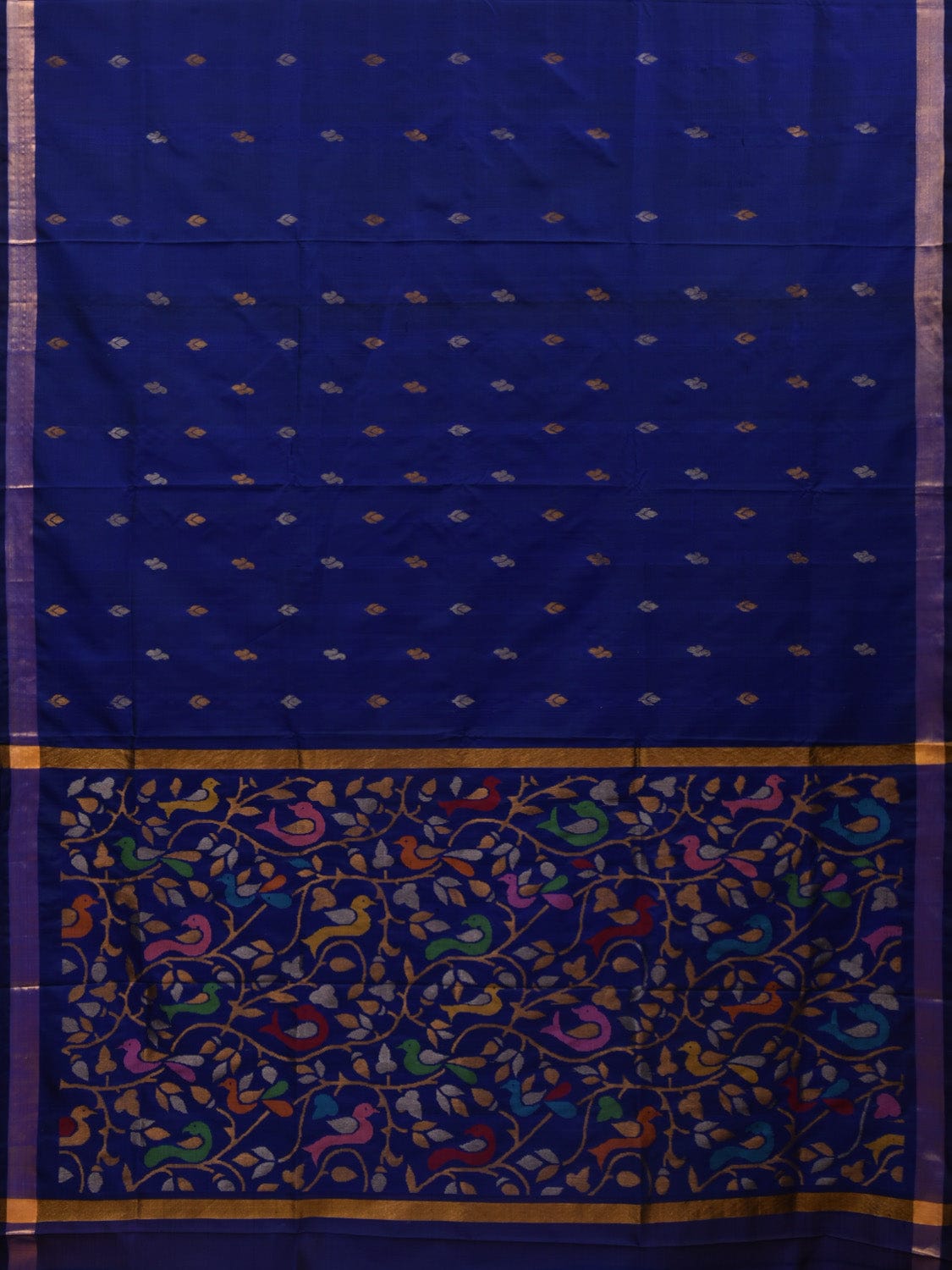 Dark Blue Uppada Silk Handloom Saree with Rich Pallu Design u1881