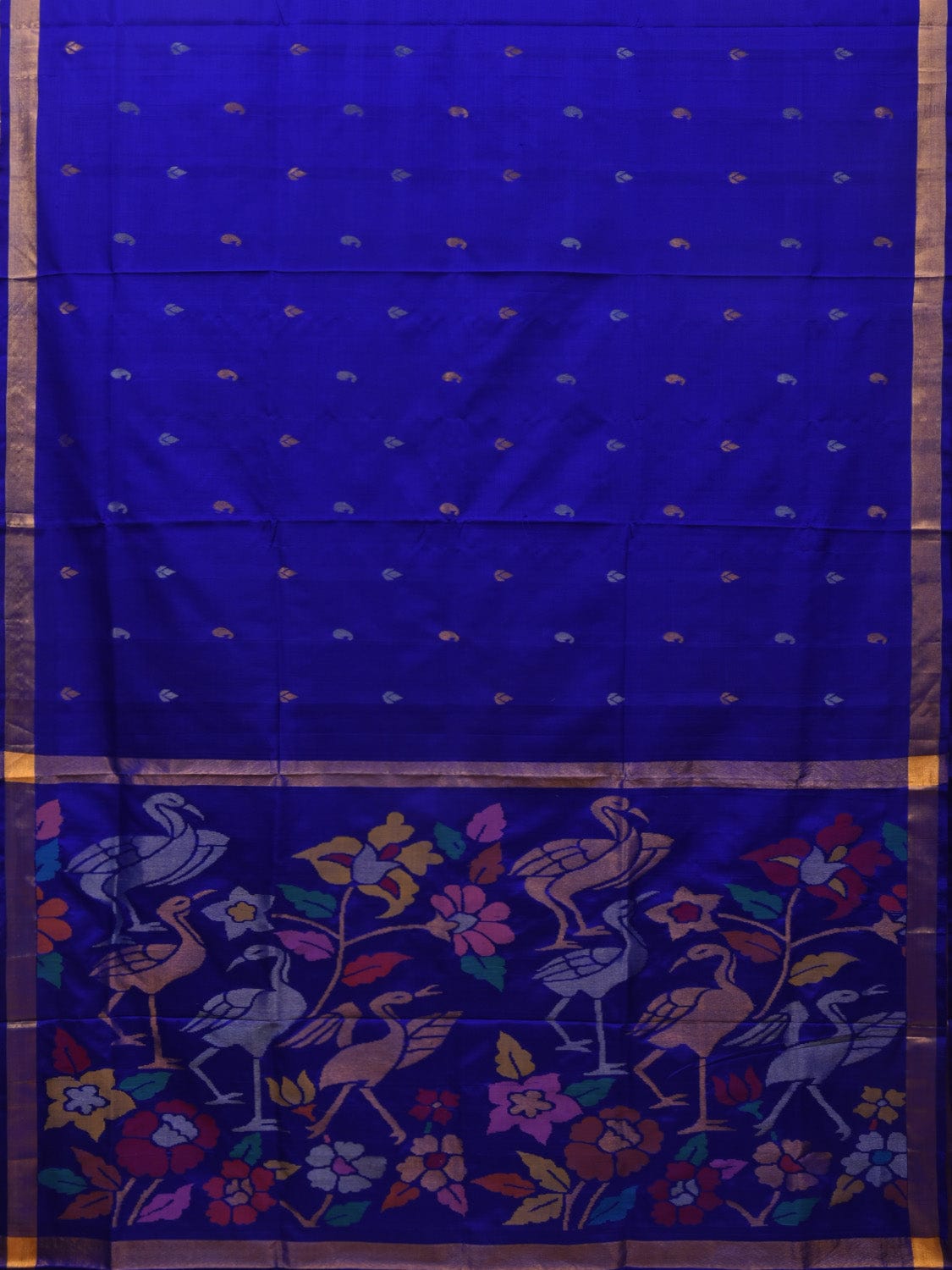Dark Blue Uppada Silk Handloom Saree with Rich Pallu Design u1928