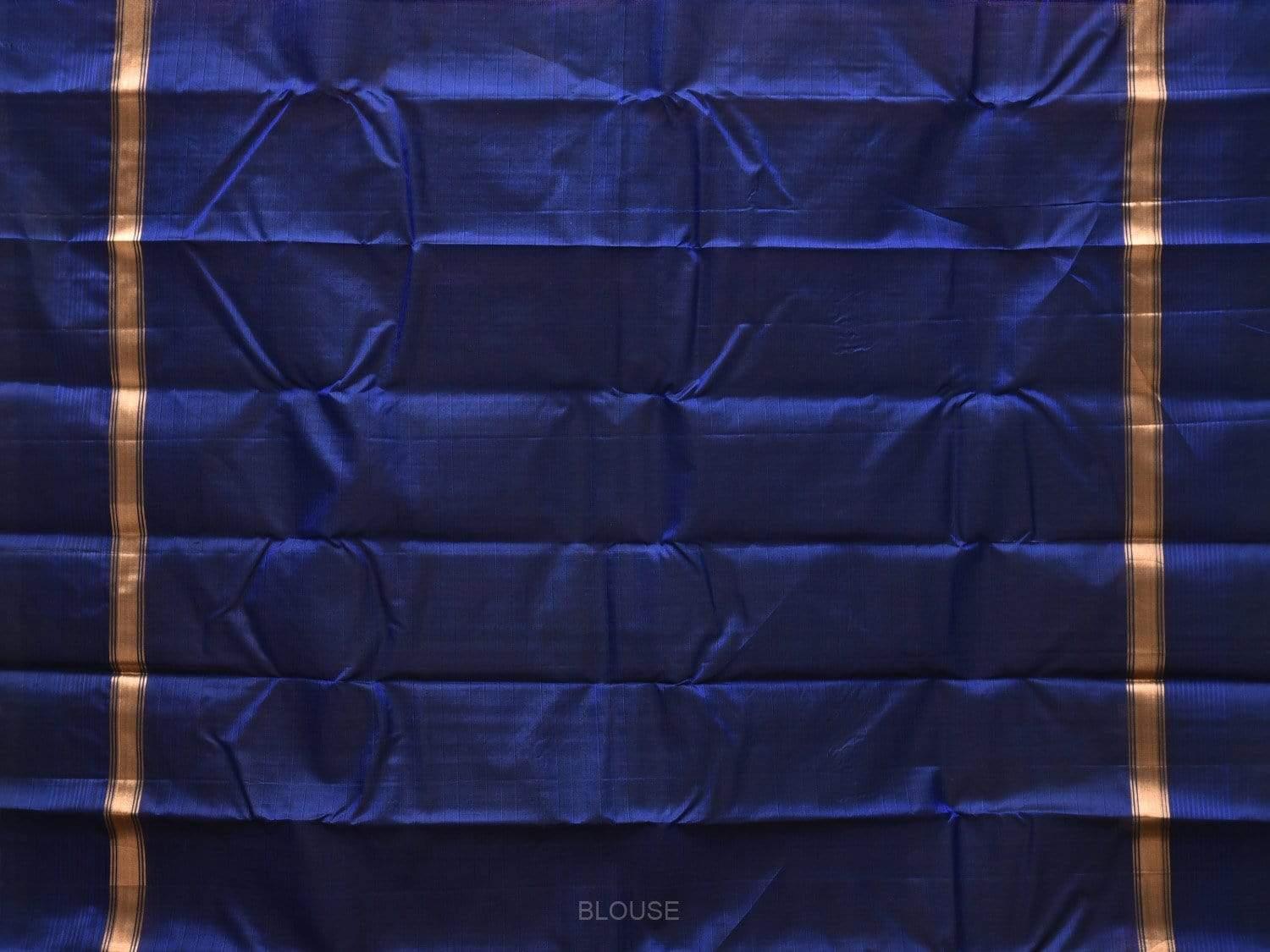 Dark Brown and Blue Gadwal Silk Handloom Saree with Strips Pallu Design g0268