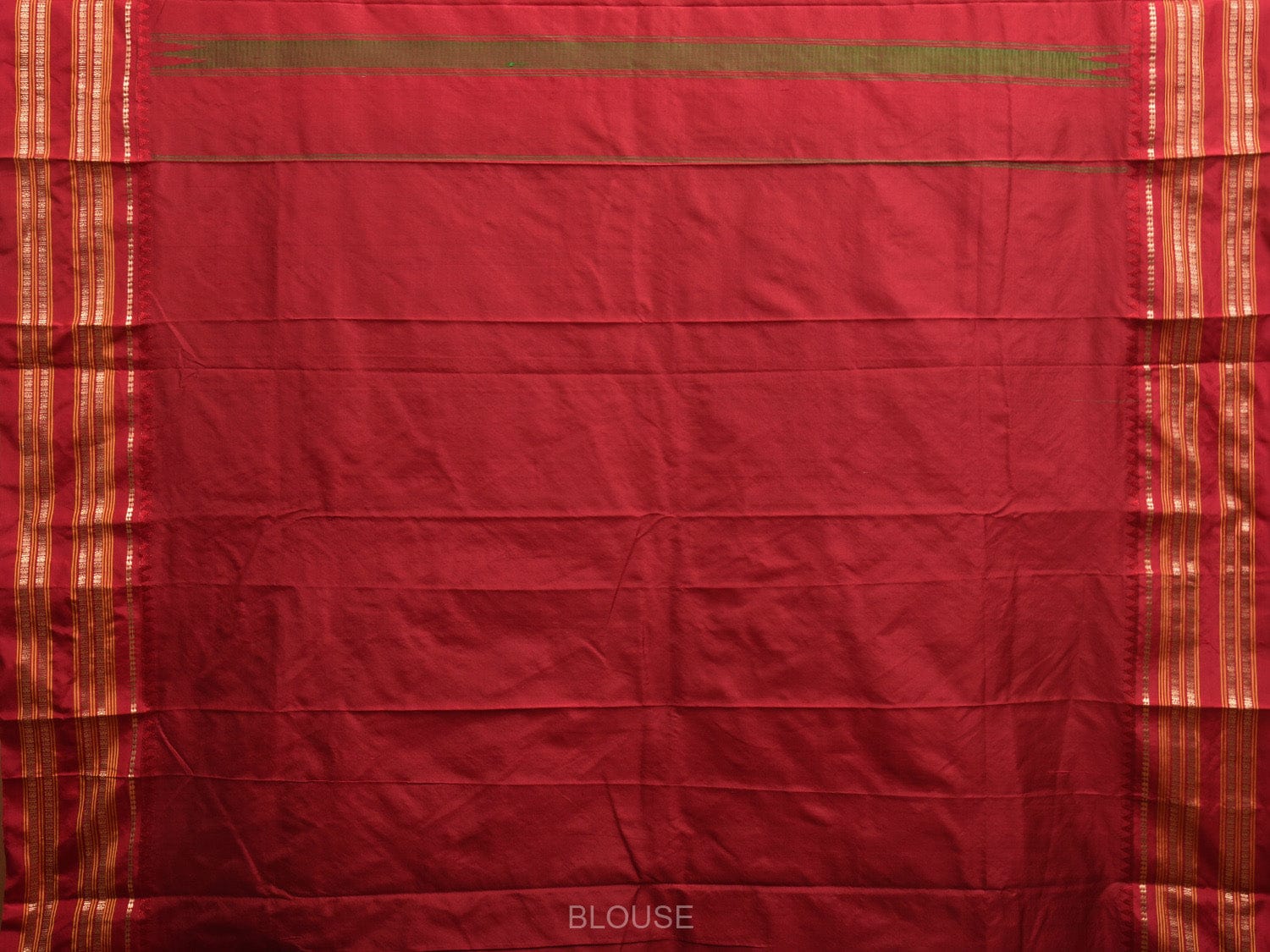 Dark Green and Maroon Narayanpet Silk Handloom Saree with Checks Design np0933