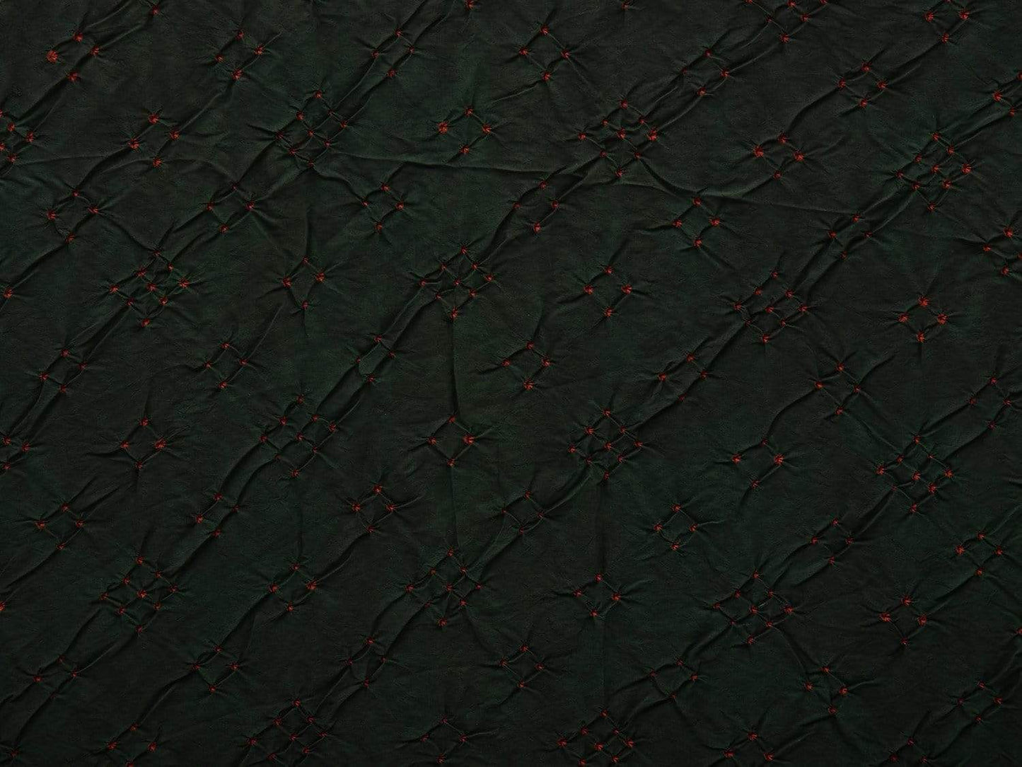 Dark Green Bandhani Kalamkari Hand Painted Silk Handloom Saree with Border and Pallu Design bn0292