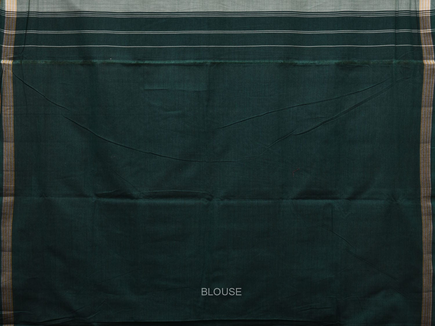 Dark Green Ikat Cotton Handloom Saree with All Over Design i0742