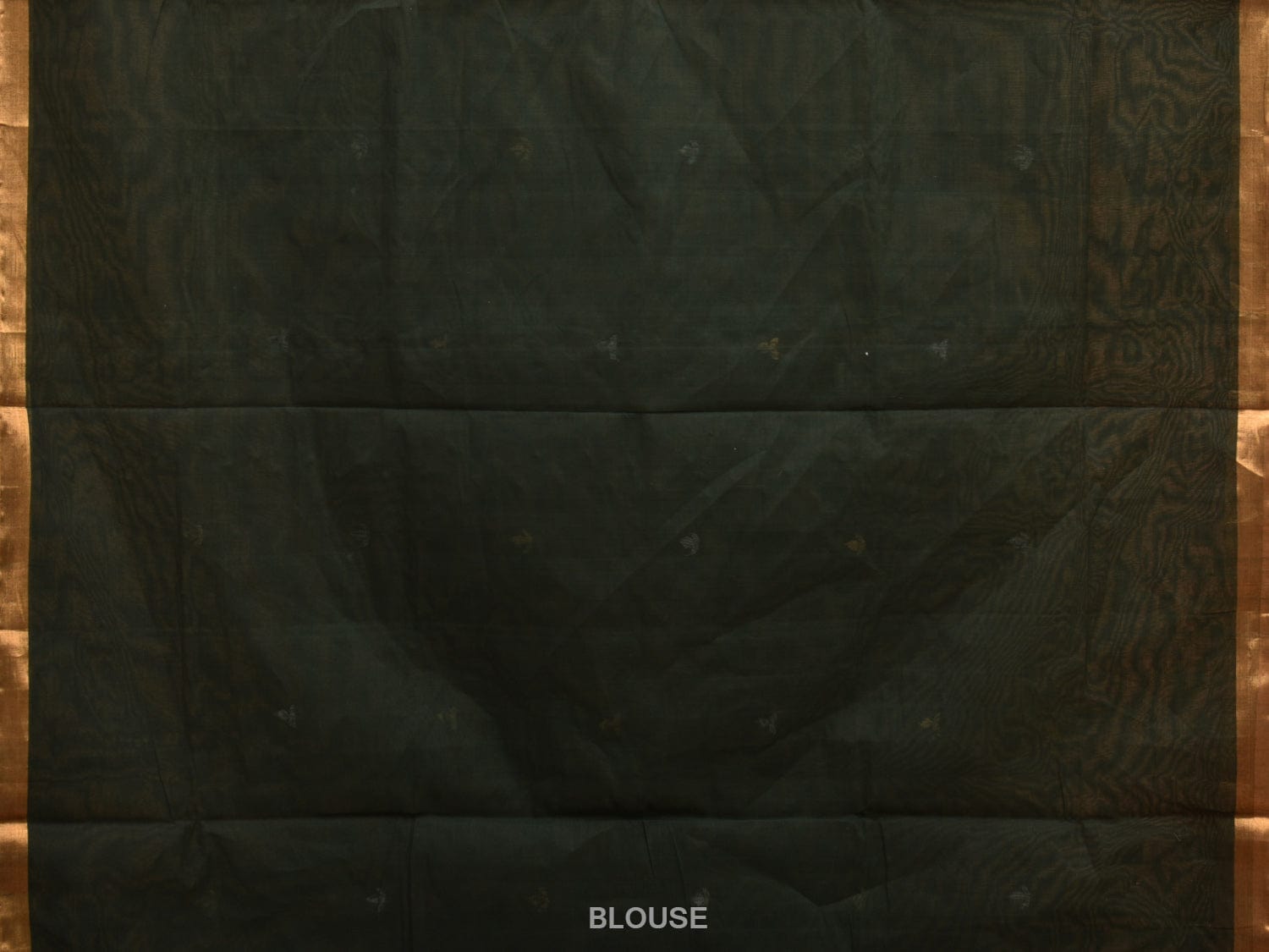 Dark Green Khadi Cotton Handloom Saree with Floral Pallu Design kh0669