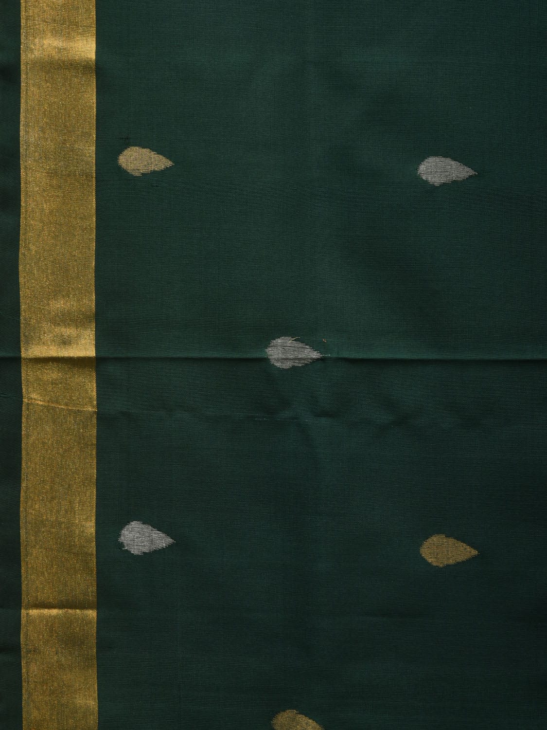 Dark Green Uppada Silk Handloom Saree with Birds Pallu Design u1918