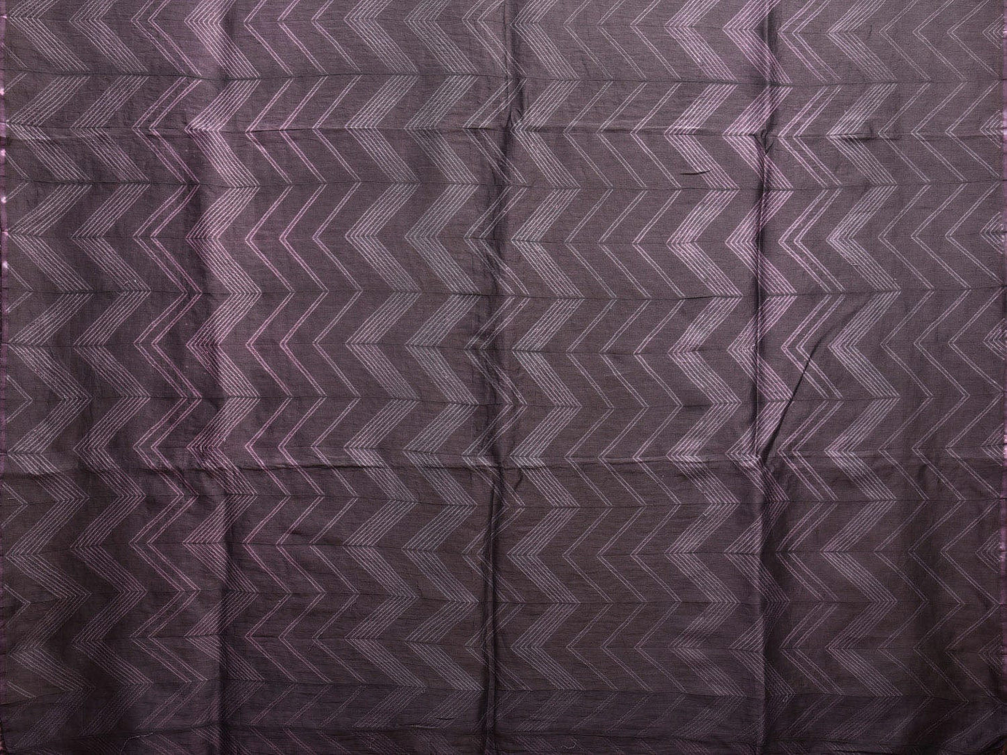 Dark Grey Shibori Cotton Silk Handloom Saree with All Over and Zig-Zag Pallu Design o0474