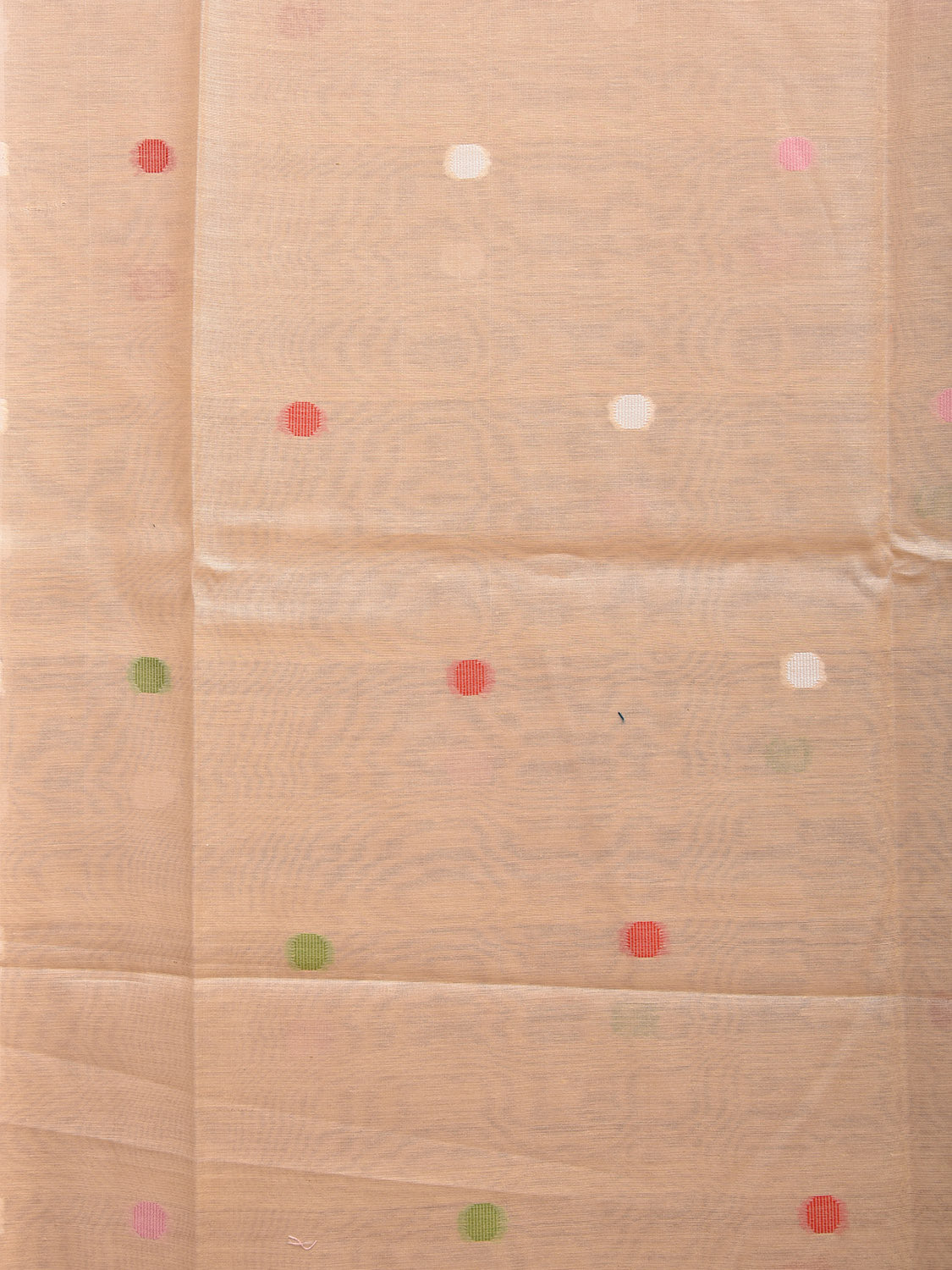 Cream Dhakai Jamdani Cotton Viscose Saree with Buta and Plants Pallu Design dj0016