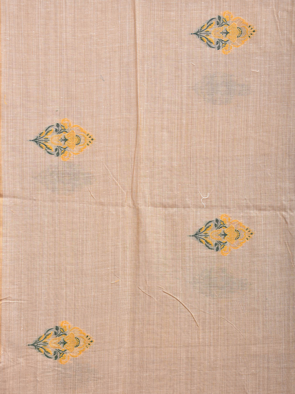 Cream Dhakai Jamdani Cotton Viscose Saree with Body Buta and Floral Pallu Design dj0021