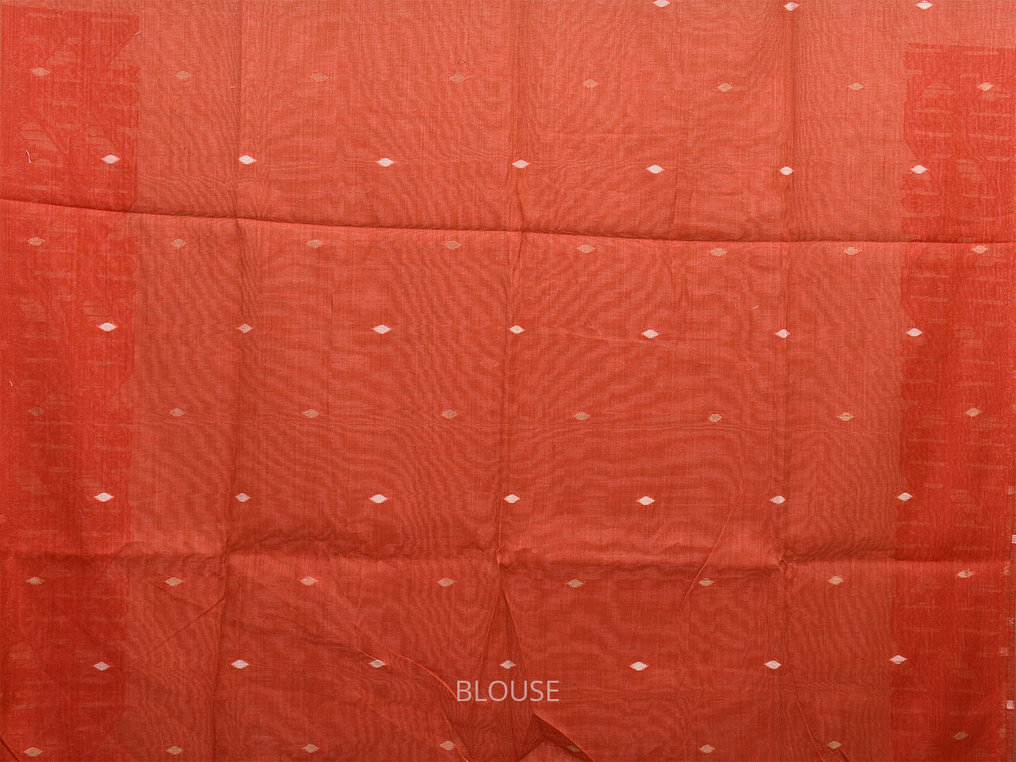 Cream and Red Dhakai Jamdani Cotton Viscose Saree with Border and Pallu Design dj0026