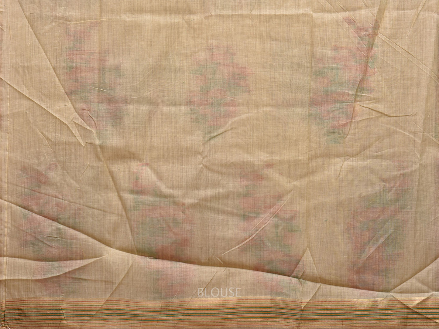 Cream Dhakai Jamdani Cotton Viscose Saree with Floral Buta and Pallu Design dj0050