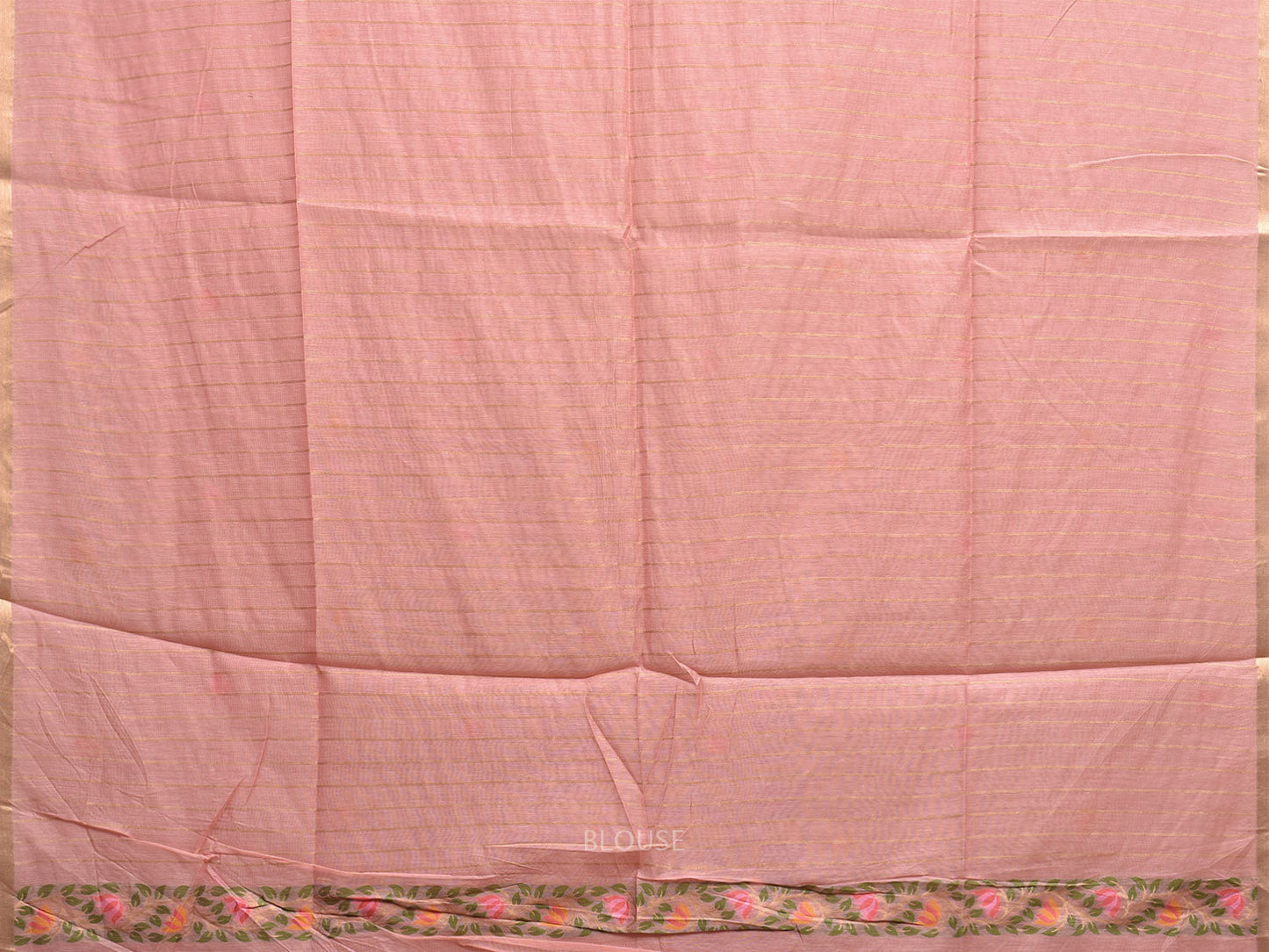 Light Peach Dhakai Jamdani Cotton Viscose Saree with Body Buta and Floral Pallu Design dj0051