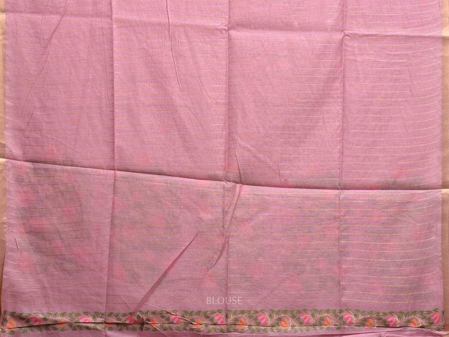 Light Pink Dhakai Jamdani Cotton Viscose Saree with Body Buta and Floral Pallu Design dj0053