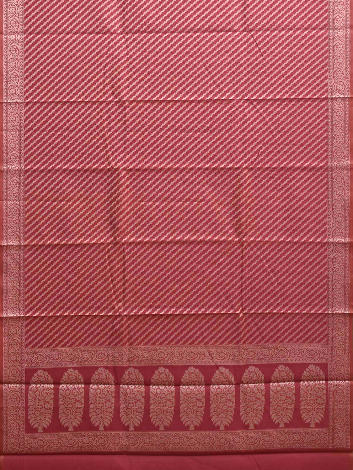 Pink Dhakai Jamdani Cotton Viscose Saree with Diagonal and Pallu Design dj0133