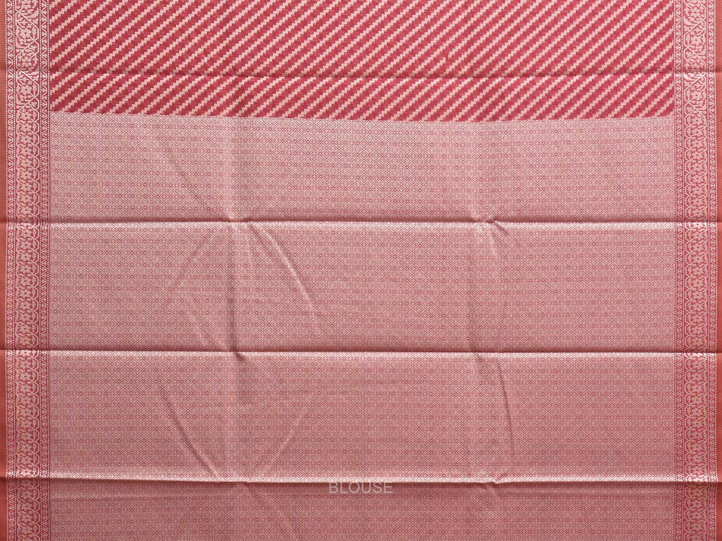 Pink Dhakai Jamdani Cotton Viscose Saree with Diagonal and Pallu Design dj0133
