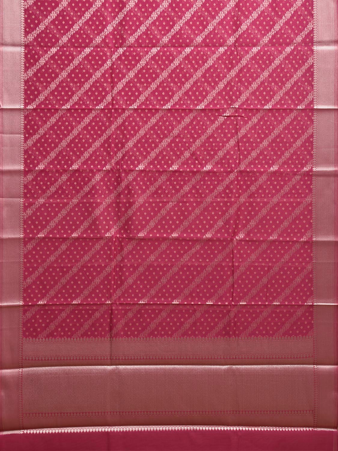 Pink Dhakai Jamdani Cotton Viscose Saree with Diagonal and Border Design dj0135