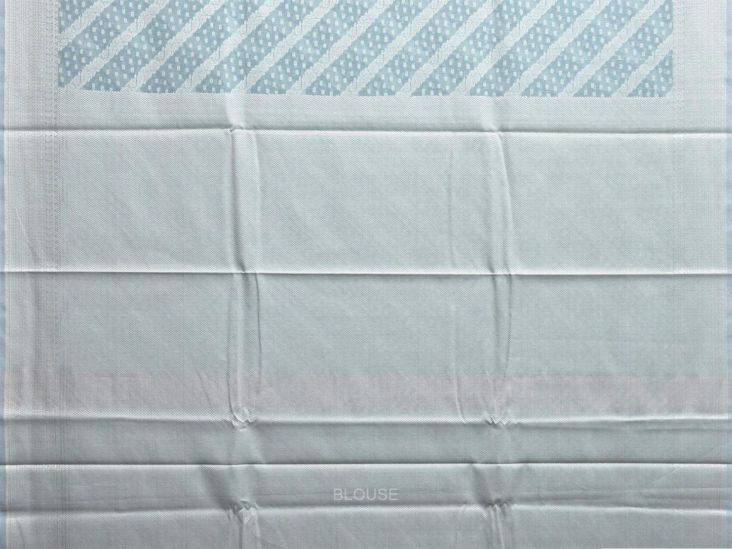 Light Turquoise Dhakai Jamdani Cotton Viscose Saree with Diagonal and Border Design dj0136