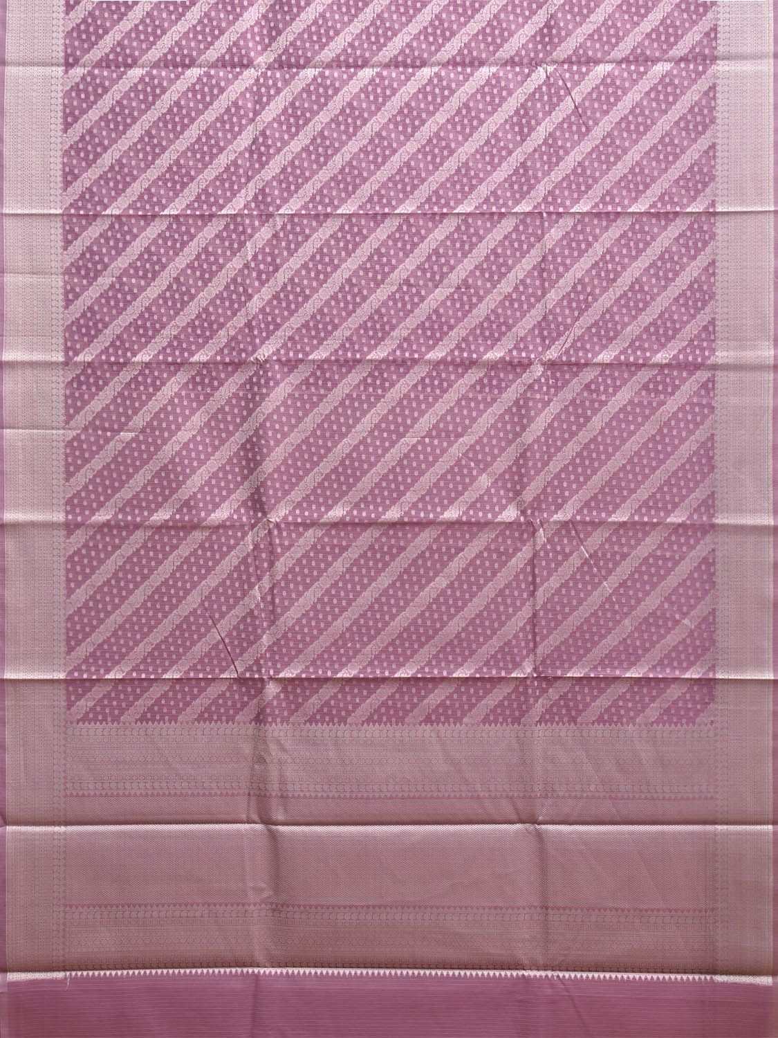 Light Purple Dhakai Jamdani Cotton Viscose Saree with Diagonal and Border Design dj0142