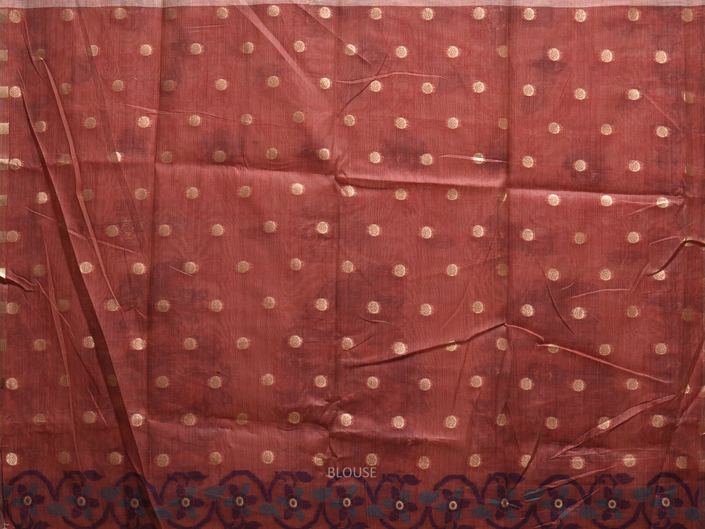 Light Pink Dhakai Jamdani Cotton Viscose Saree with All Over Floral Design dj0151