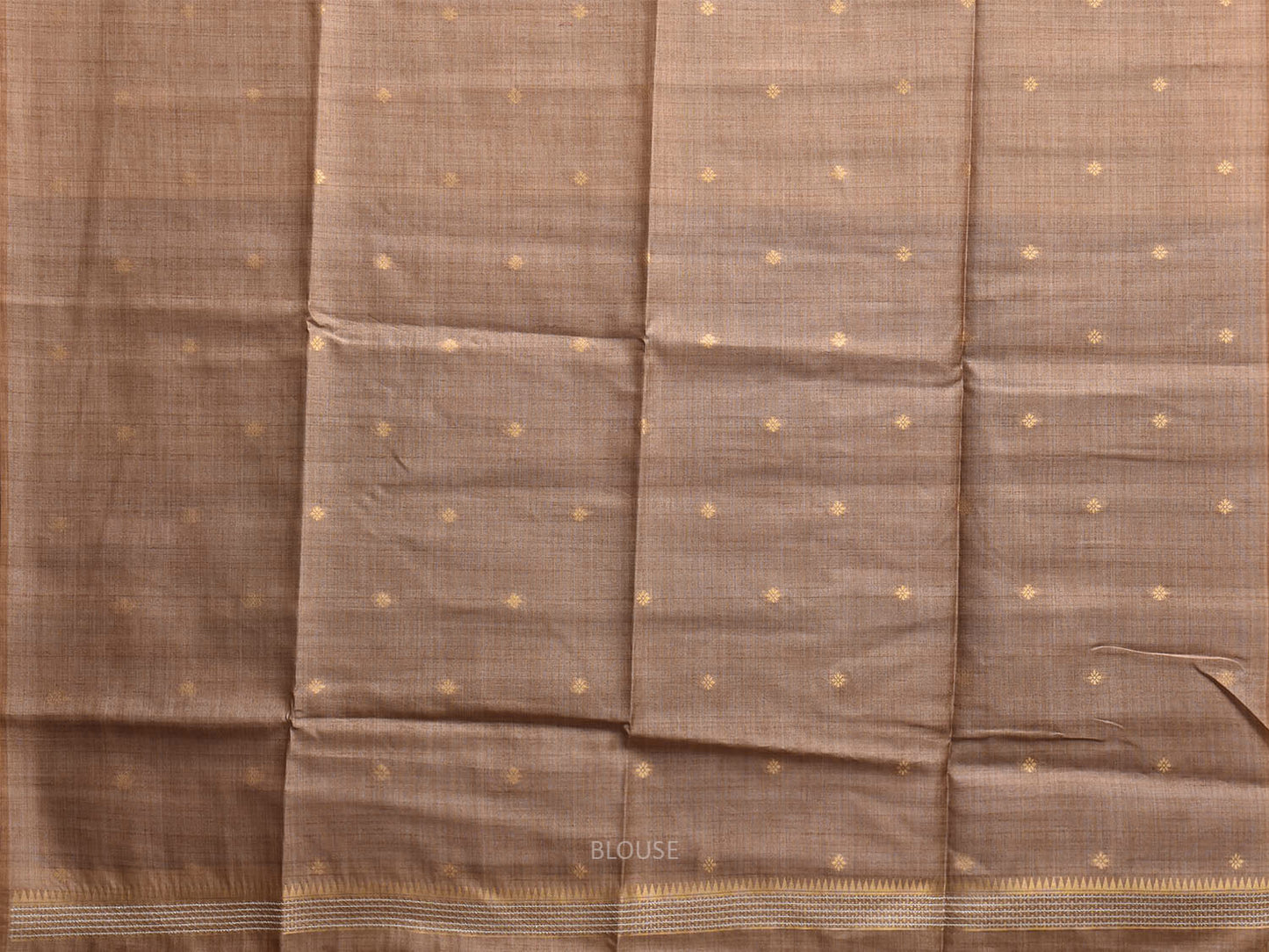 Fawn Dhakai Jamdani Cotton Viscose Saree with Buta and Painting Pallu Design dj0155