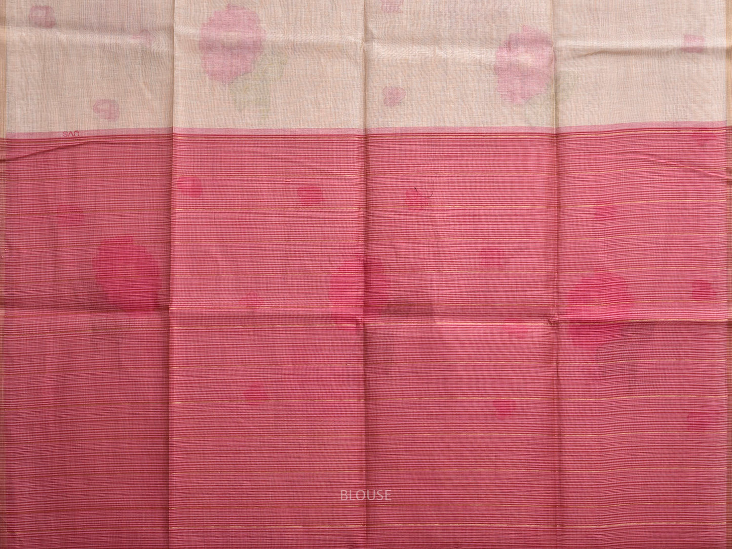 Beige Dhakai Jamdani Cotton Viscose Saree with Floral Buta Design dj0161