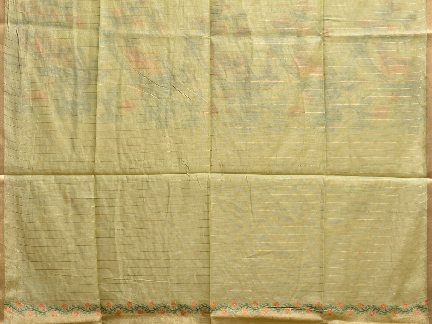 Lemon Green Dhakai Jamdani Cotton Viscose Saree with Floral Buta Design dj0163