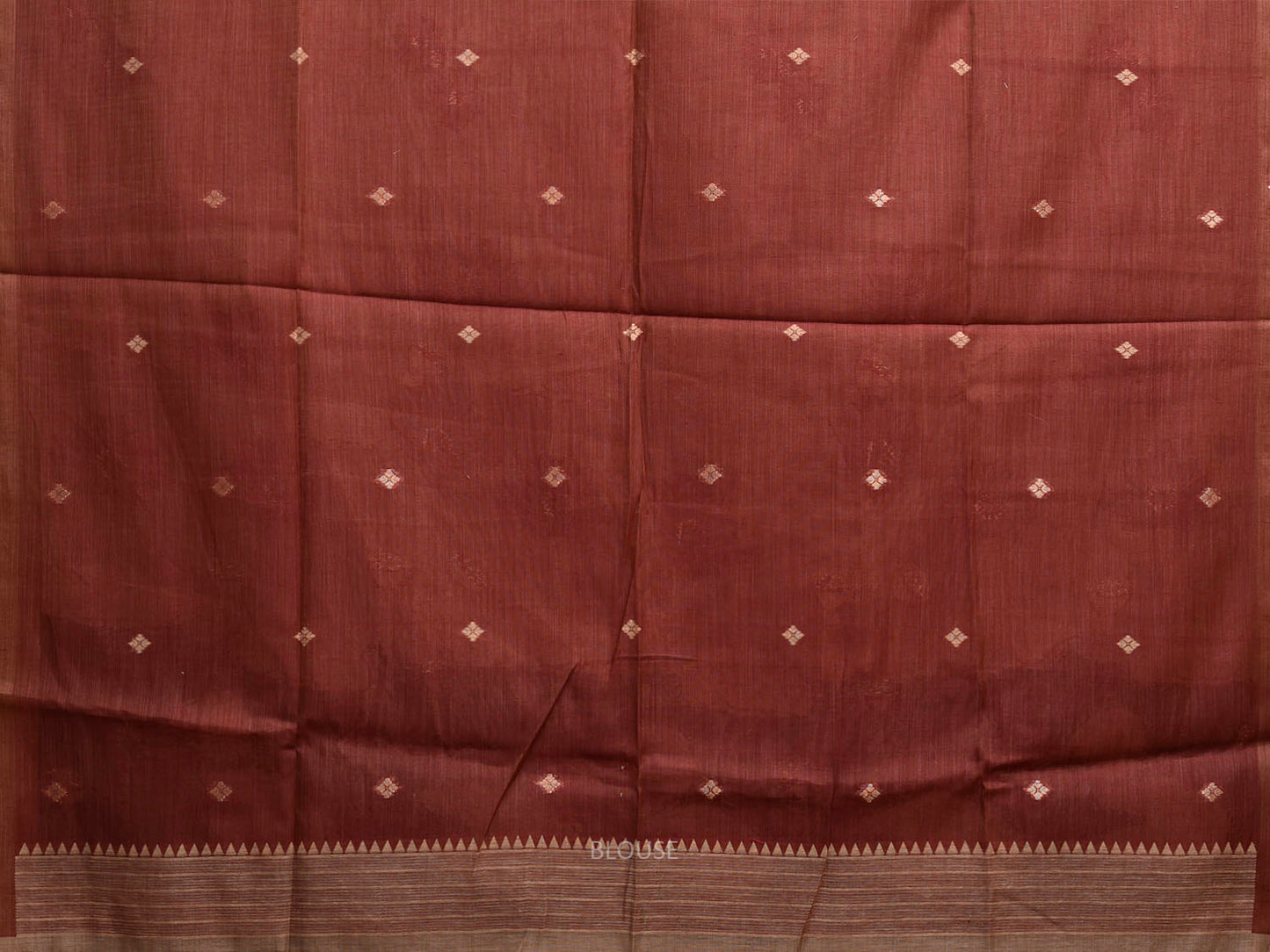 Khaki Dhakai Jamdani Cotton Viscose Saree with Lotus Buta and Pallu Design dj0171