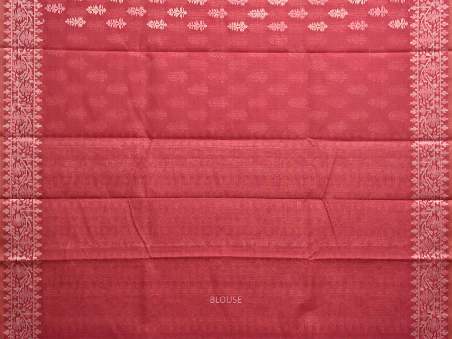 Pink Dhakai Jamdani Cotton Viscose Saree with Body Buta and Pallu Design dj0174