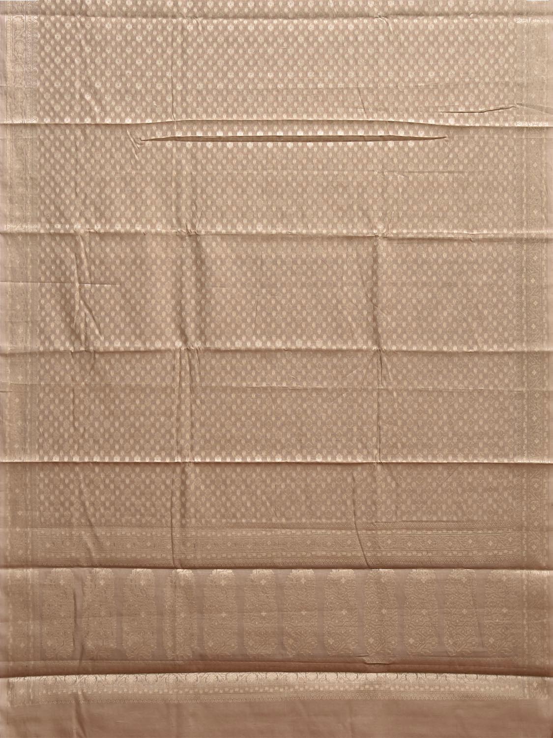 Cream Dhakai Jamdani Cotton Viscose Saree with Body Buta and Pallu Design dj0179