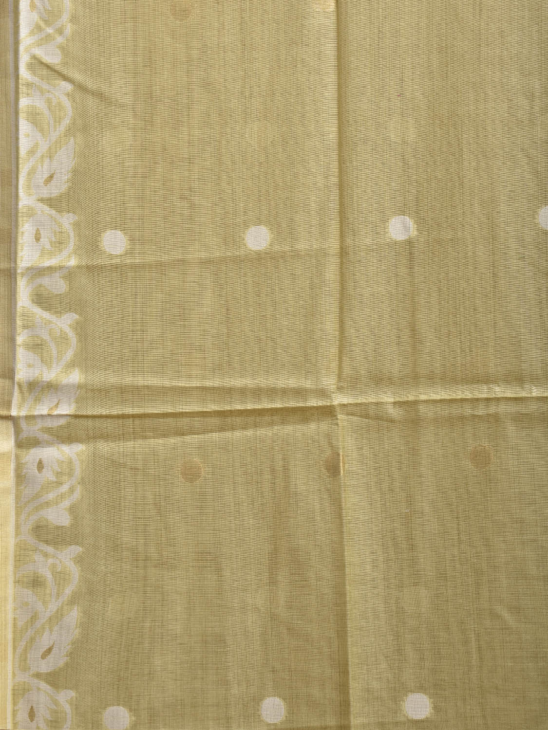 Light Yellow Dhakai Jamdani Cotton Viscose Saree with Border and Pallu Design dj0214