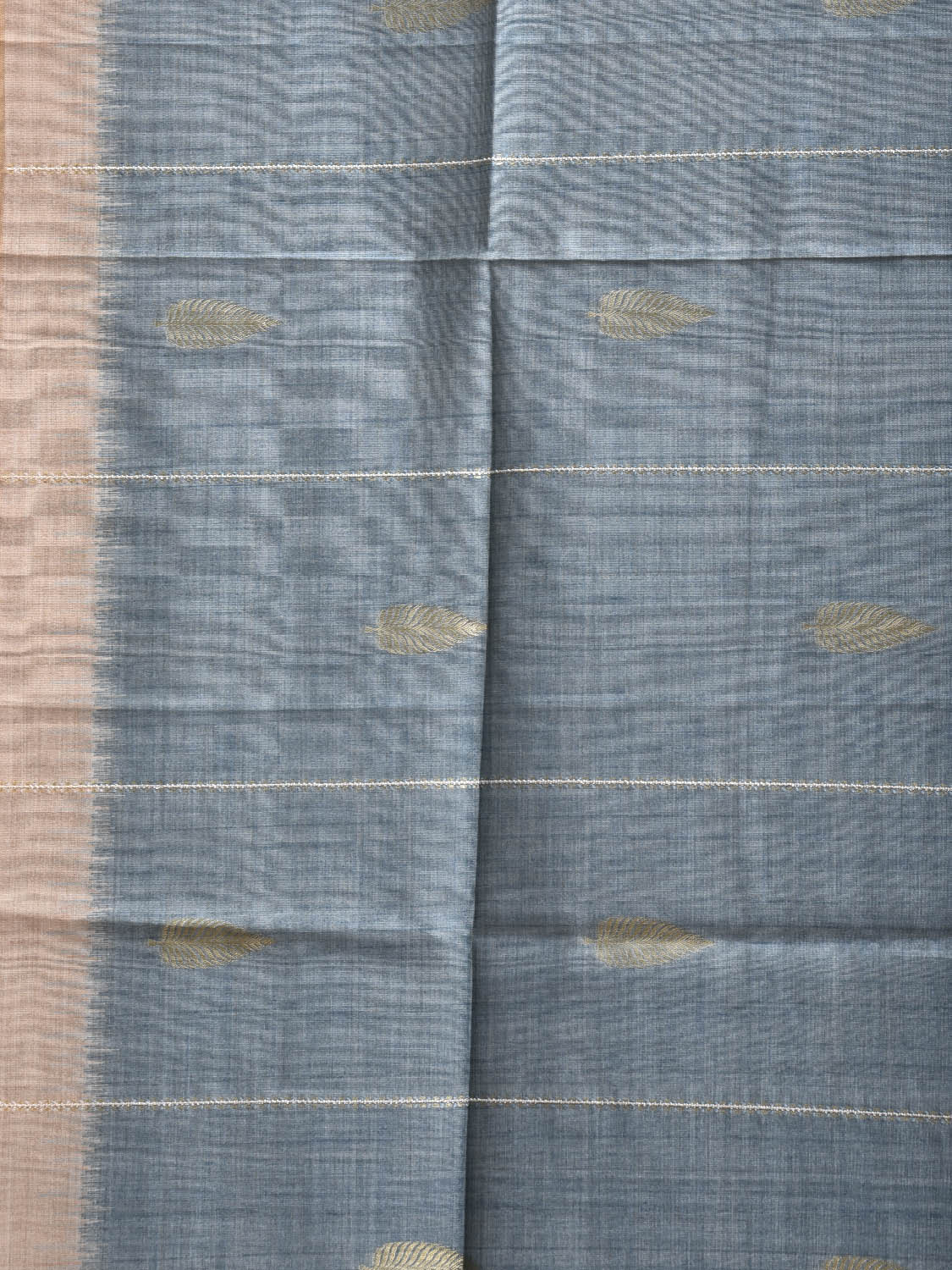 Light Blue Dhakai Jamdani Cotton Viscose Saree with Body Buta and Painting Pallu Design dj0219