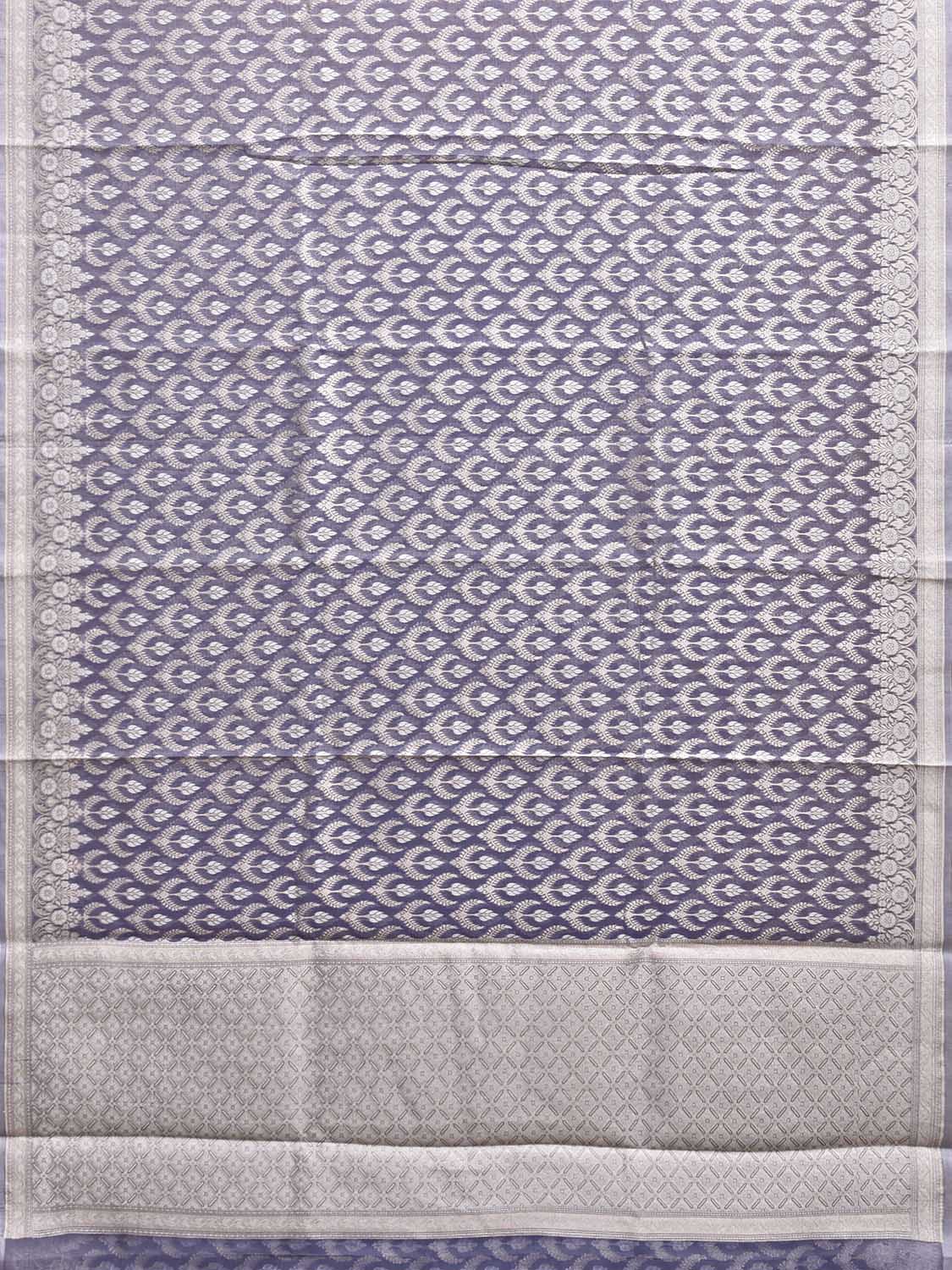 Dark Blue Dhakai Jamdani Cotton Viscose Saree with All Over Buta Design dj0224