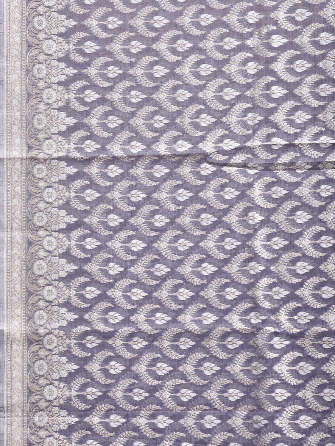 Dark Blue Dhakai Jamdani Cotton Viscose Saree with All Over Buta Design dj0224