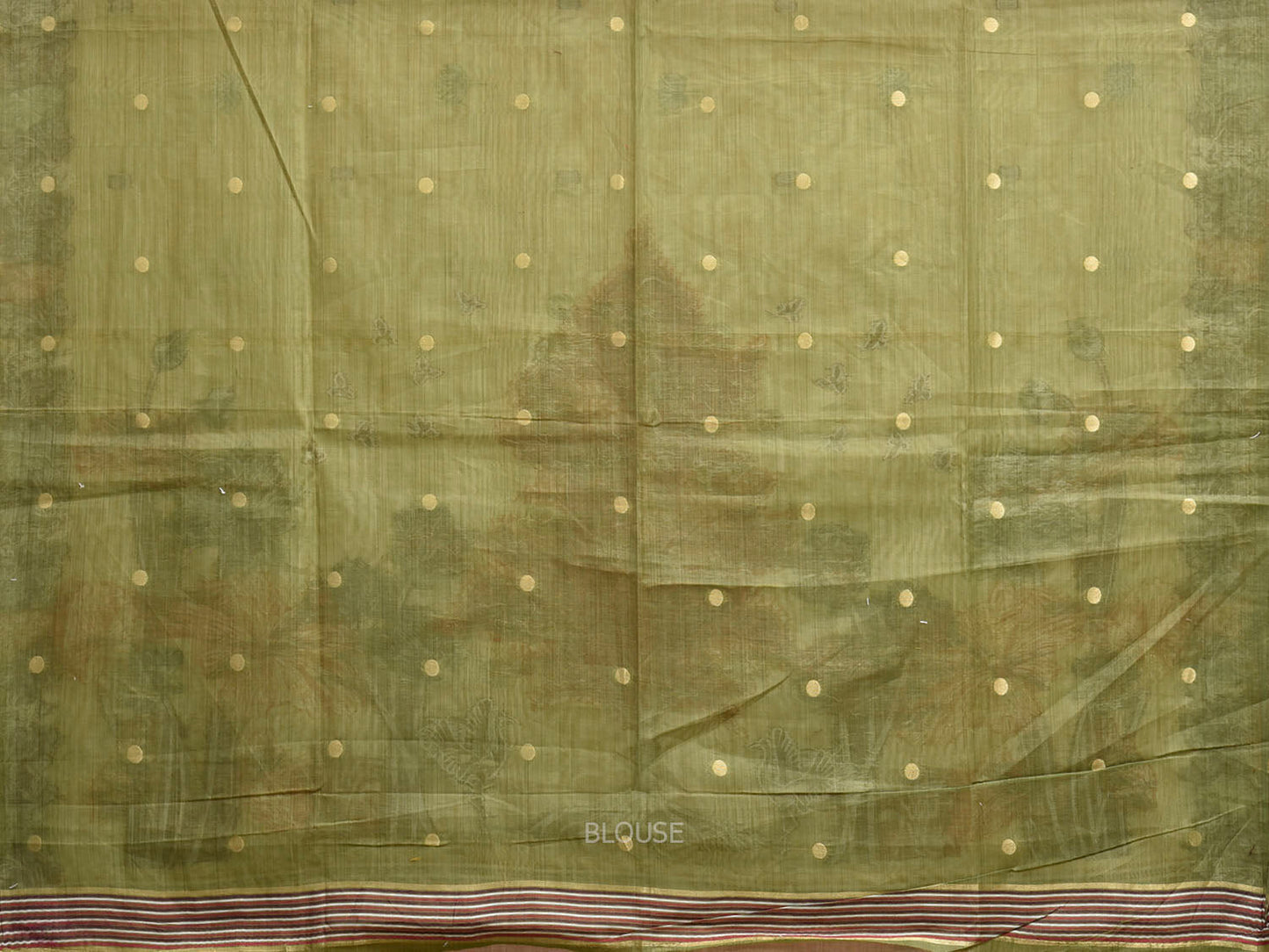 Beige Dhakai Jamdani Cotton Viscose Saree with Floral Pallu and Border Design dj0258