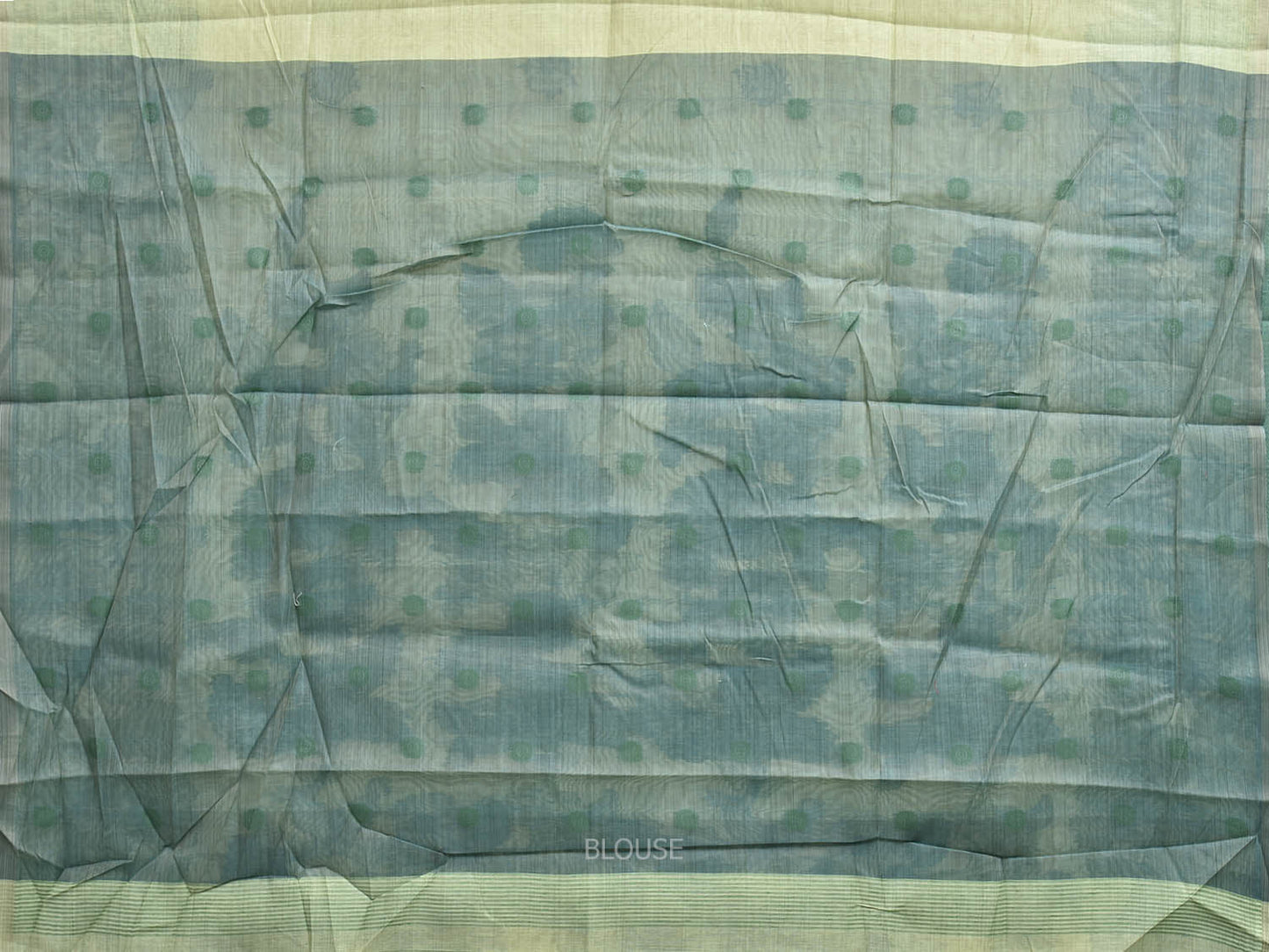 Light Green Dhakai Jamdani Cotton Viscose Saree with Floral Pallu and Border Design dj0266