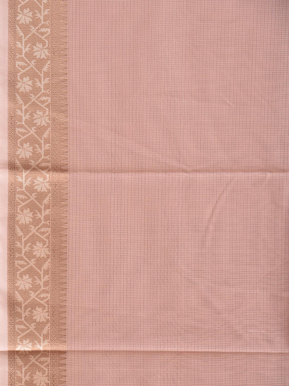 Baby Pink Dhakai Jamdani Cotton Viscose Kota Saree with Pallu and Border Design dj0283
