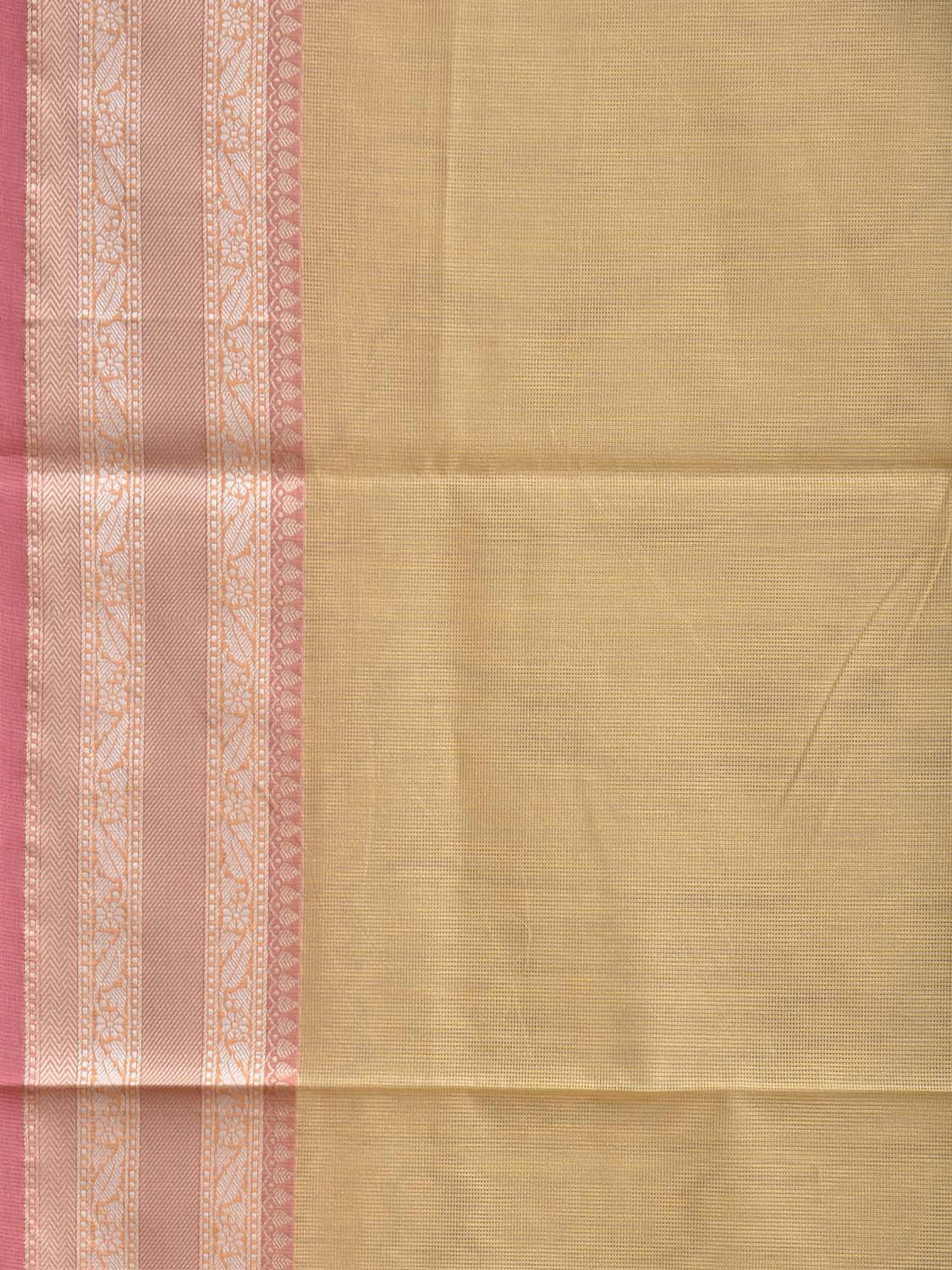 Yellow and Pink Dhakai Jamdani Cotton Viscose Kota Saree with Border Design dj0284