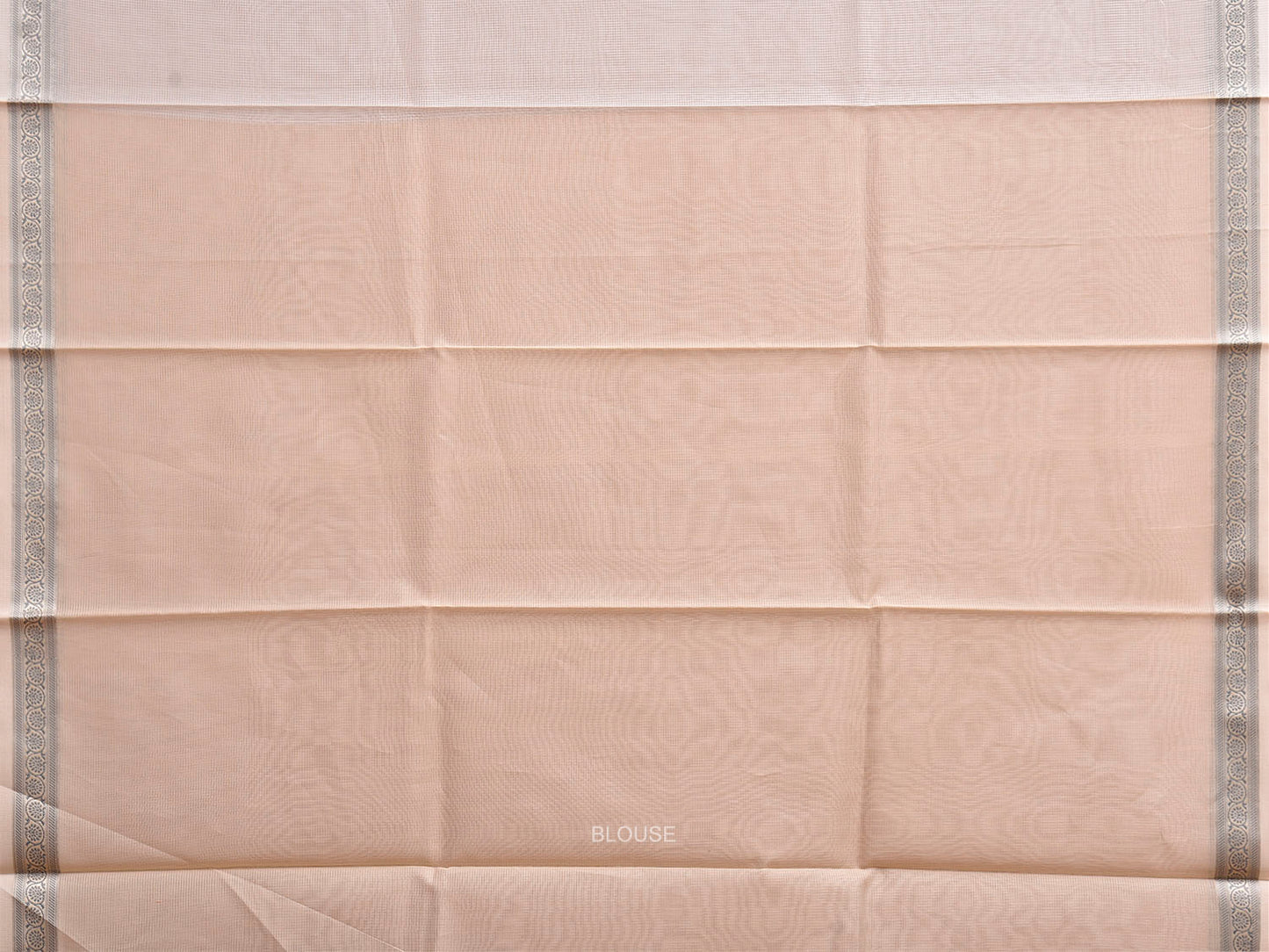 White and Light Grey Dhakai Jamdani Cotton Viscose Kota Saree with Small Border Design dj0287