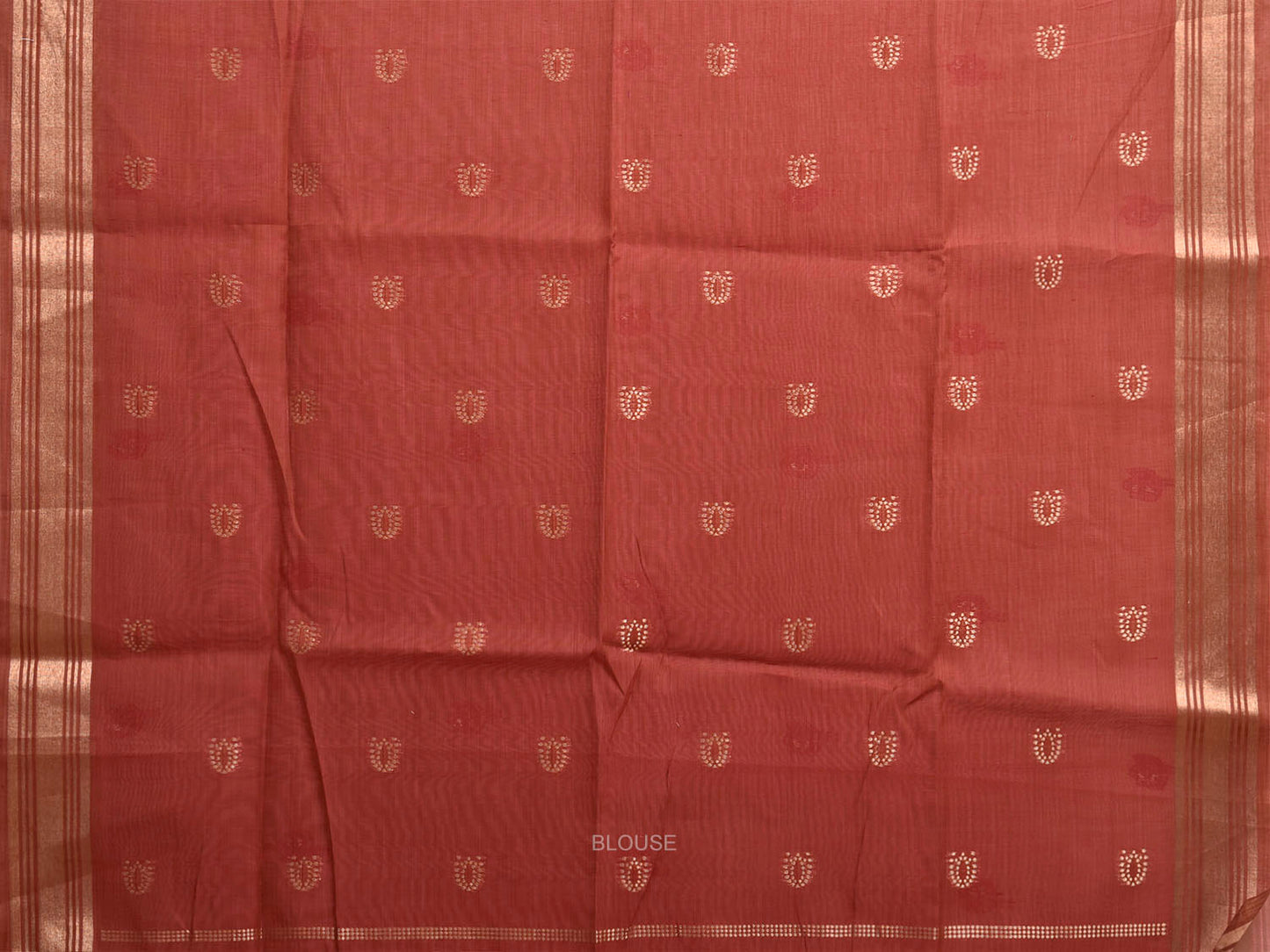 Light Pink Dhakai Jamdani Cotton Viscose Saree with Floral Pallu Design dj0297