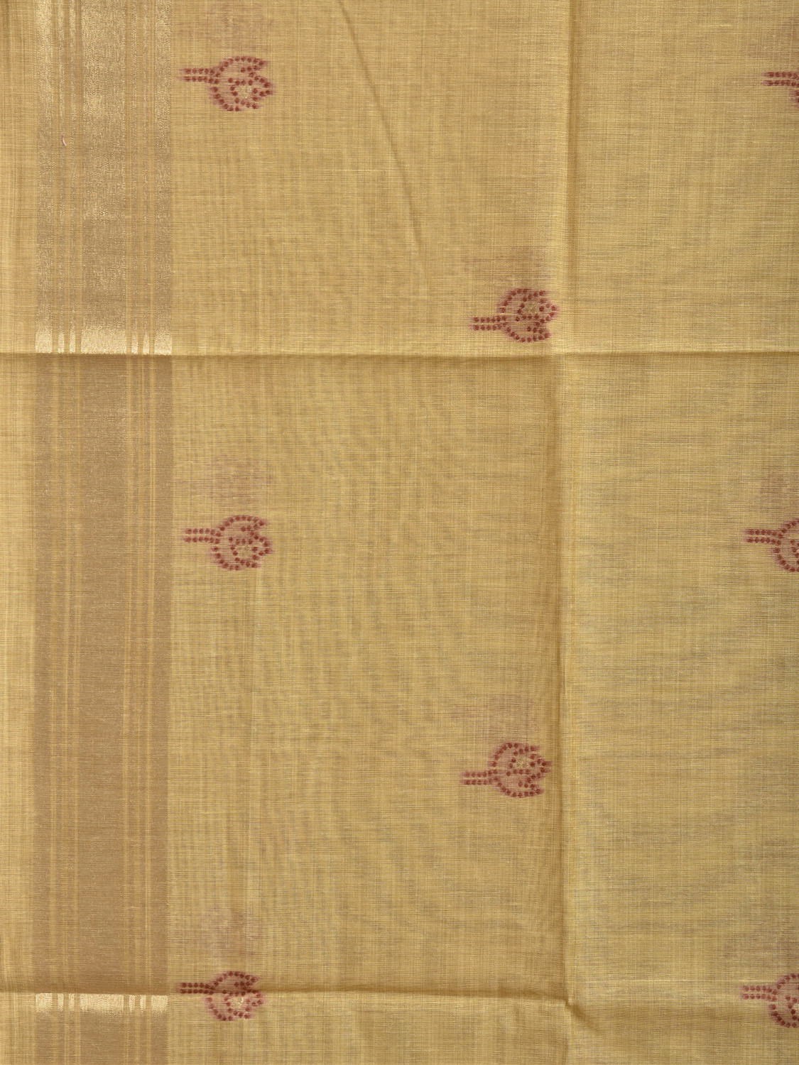 Yellow Dhakai Jamdani Cotton Viscose Saree with Floral Pallu Design dj0298