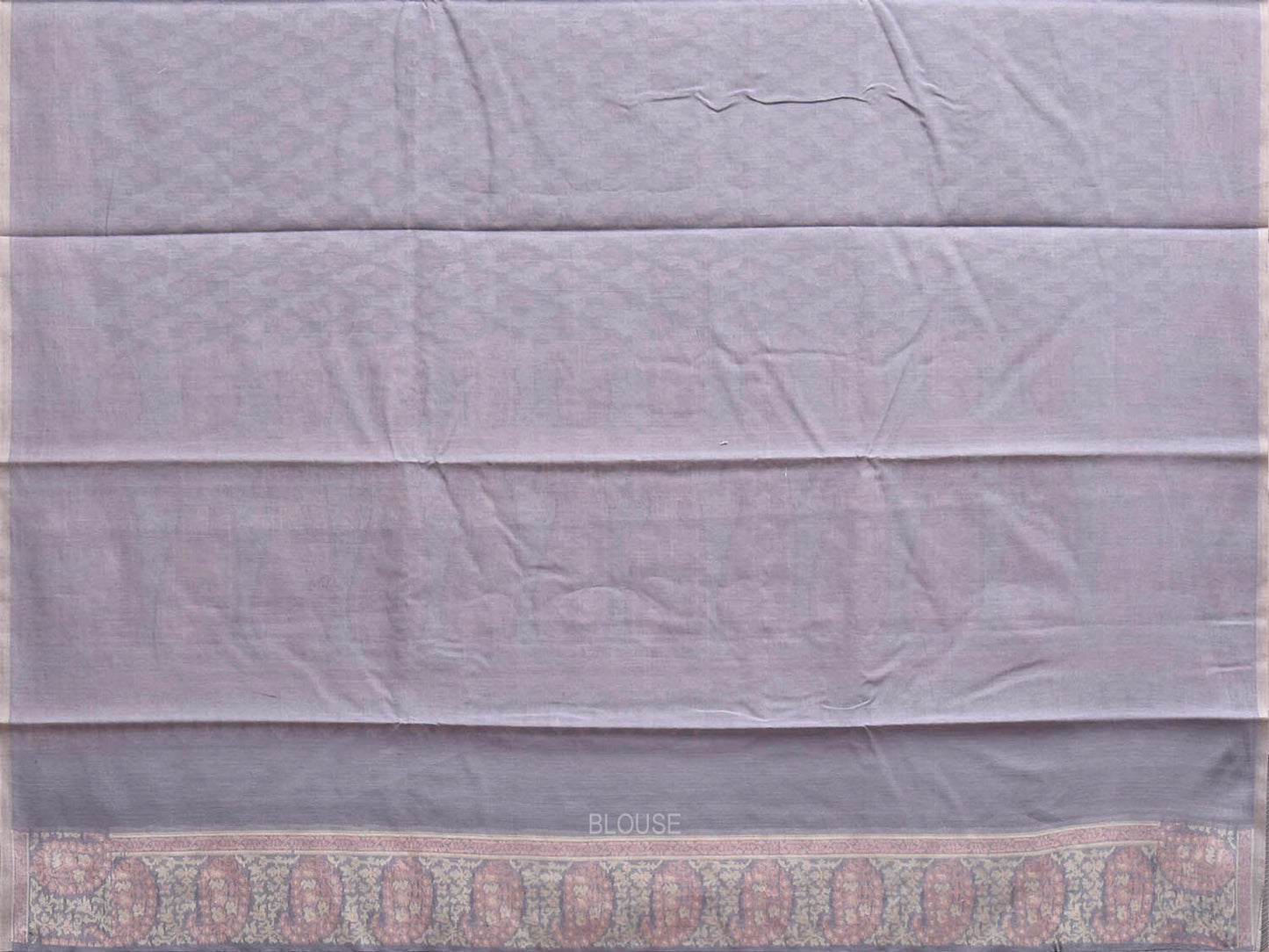 Grey Dhakai Jamdani Cotton Viscose Saree with Grill and Pasley Border-Pallu Design dj0317